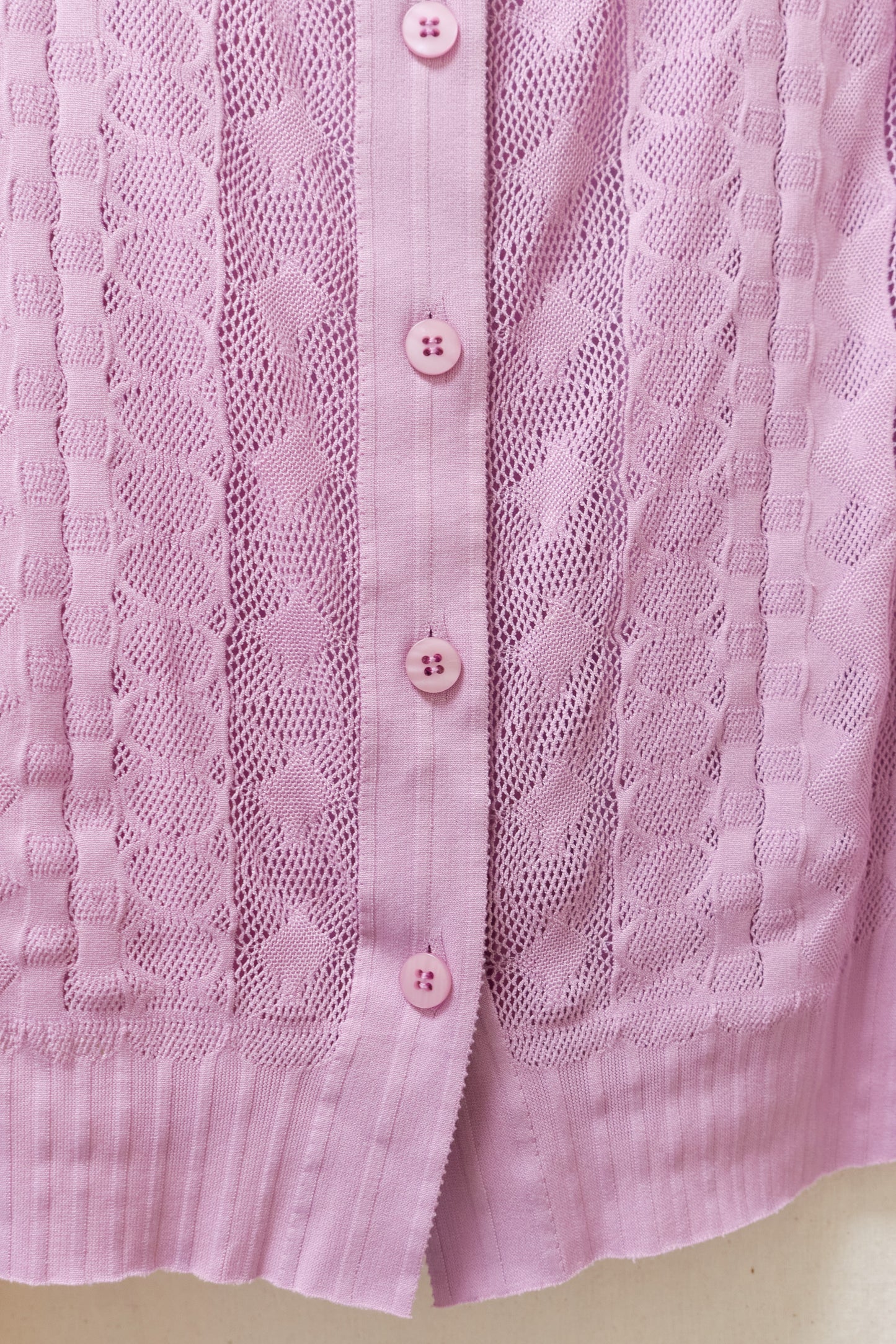 Issey Miyake Fete / A-POC lace front cardigan