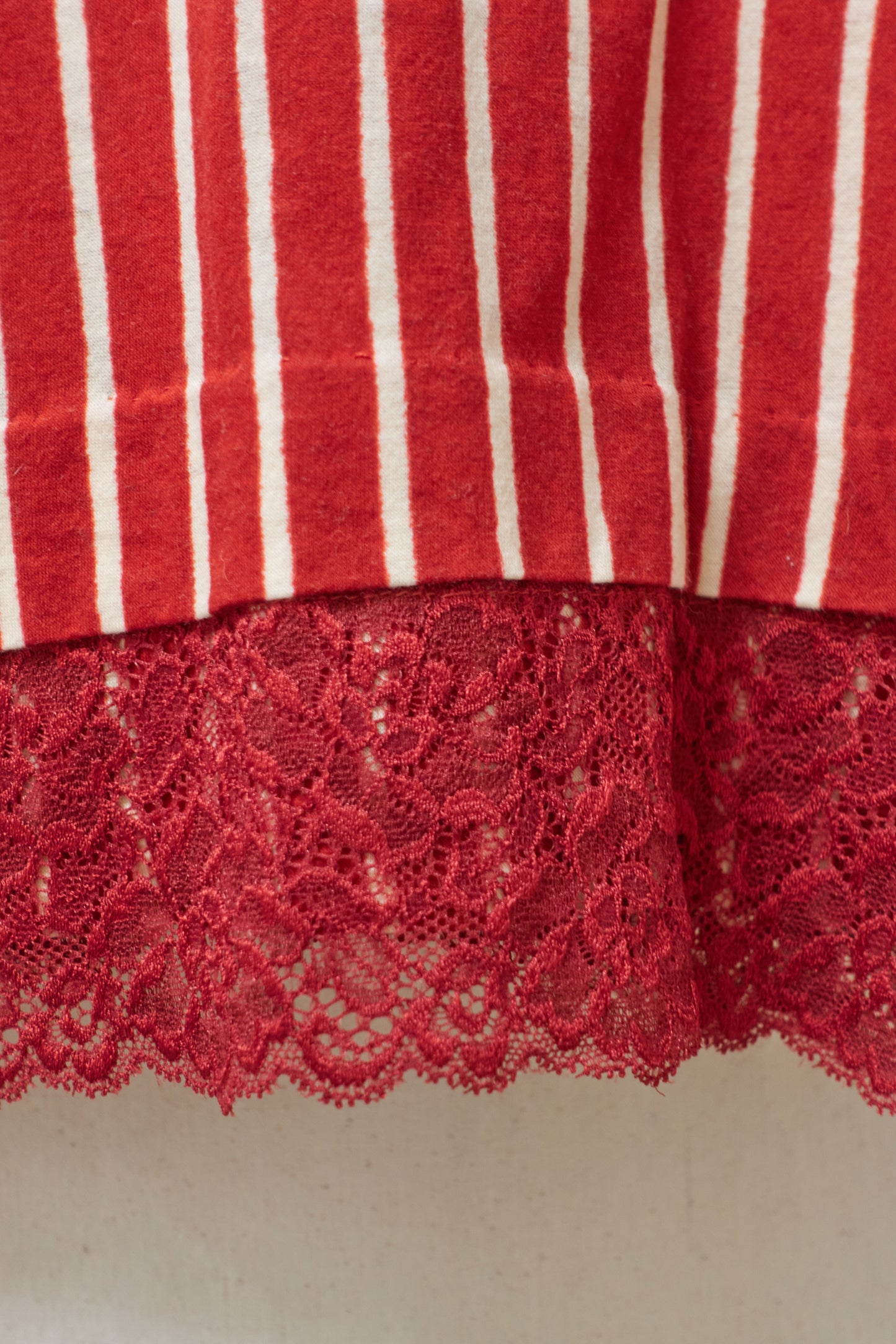 Issey Miyake multi panel pattern top with lace