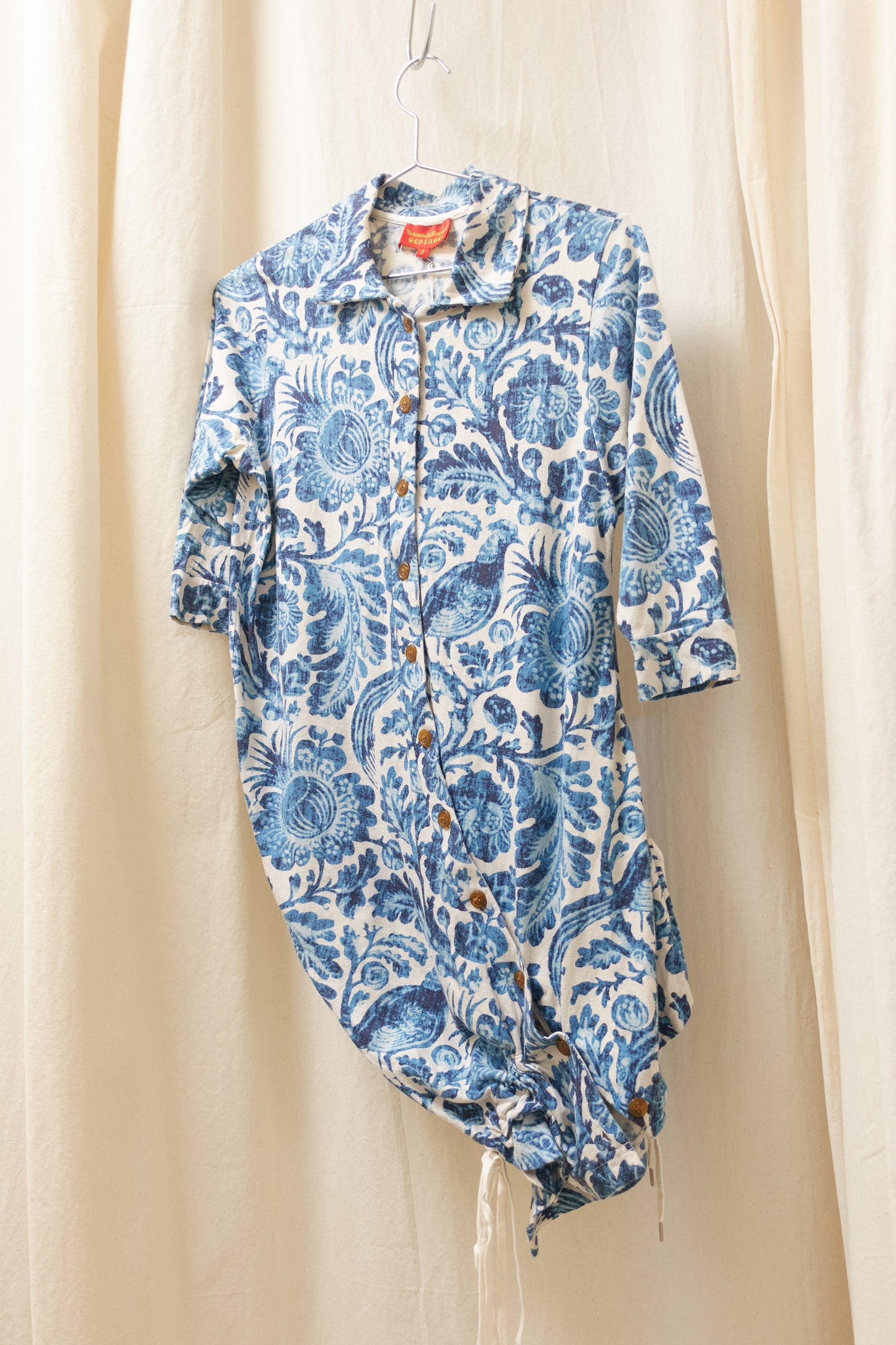 Vivienne Westwood red label patterned dress with drawstring