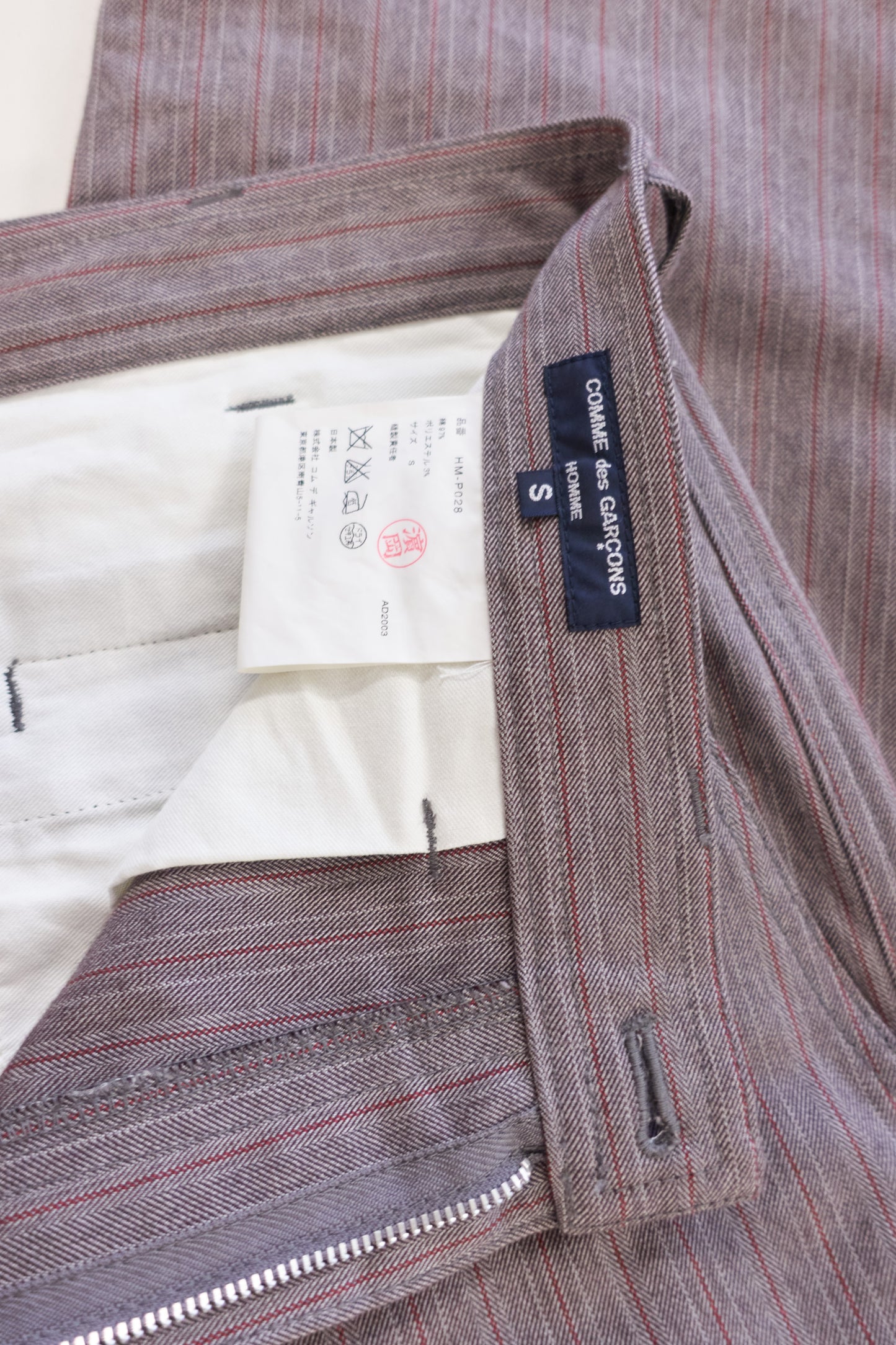 Comme Des Garcons Homme 2003 stripe cotton suit
