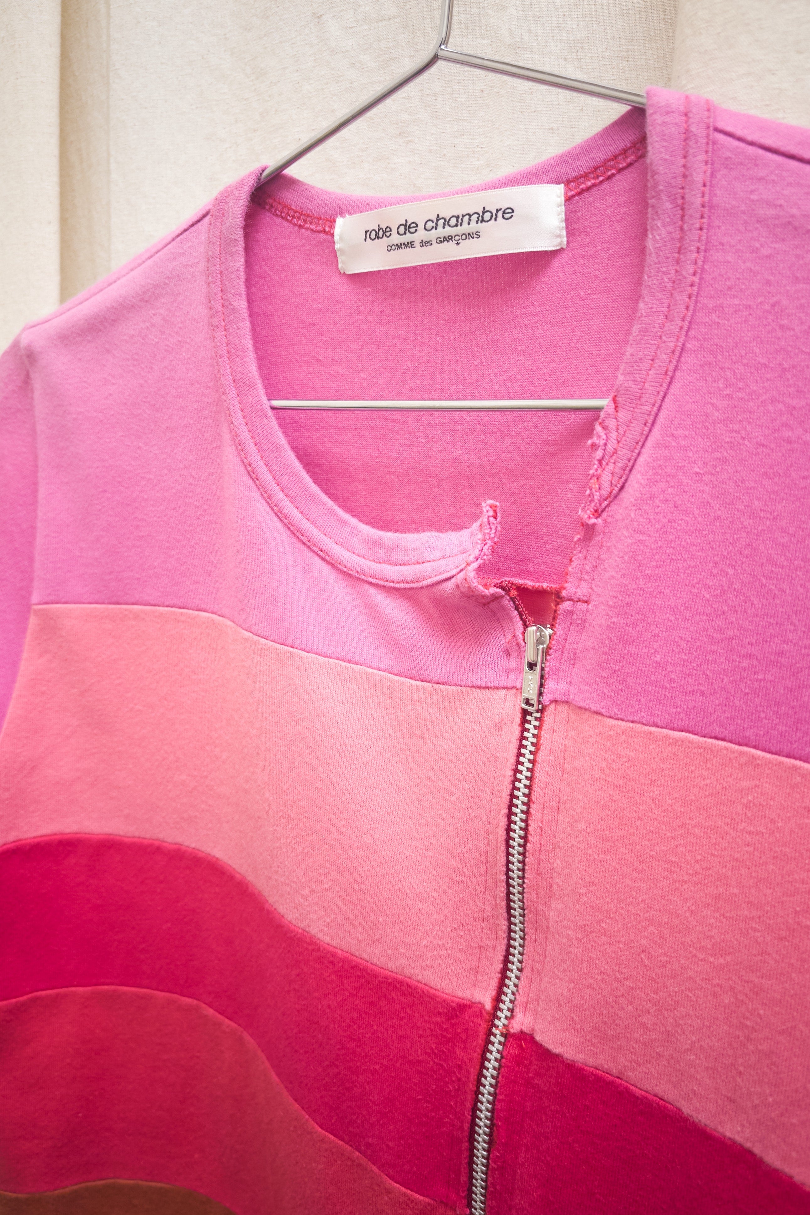 Robe de Chambre Comme des Garcons multi panel zip t-shirt – shop pond