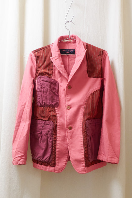 Comme des Garcons Homme reversible deconstructed pink blazer