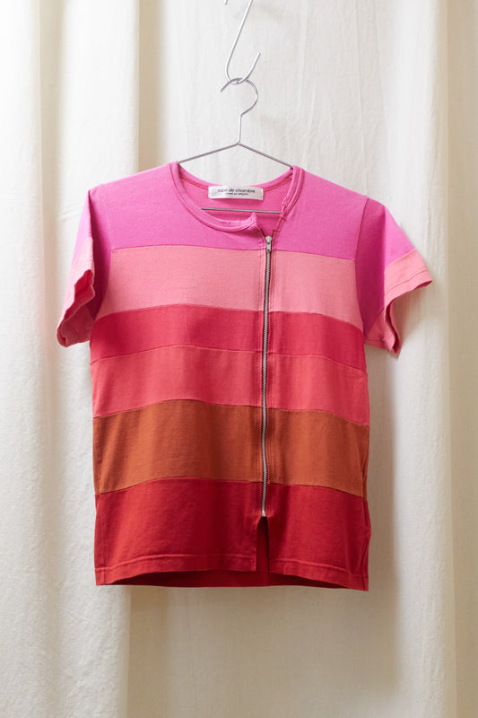 Robe de Chambre Comme des Garcons multi panel zip t-shirt