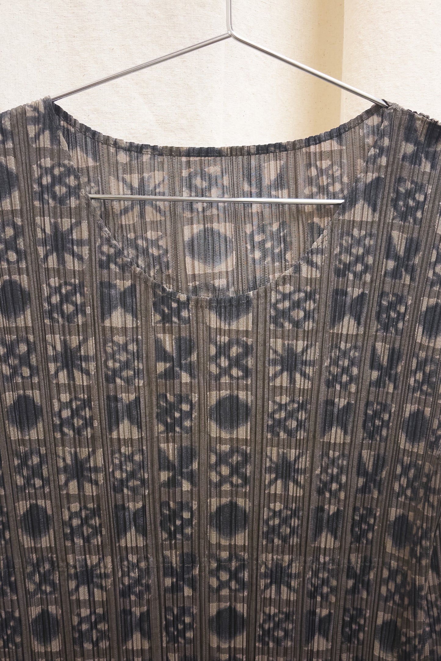 Issey Miyake Pleats Please 'tile' printed maxi dress 1999