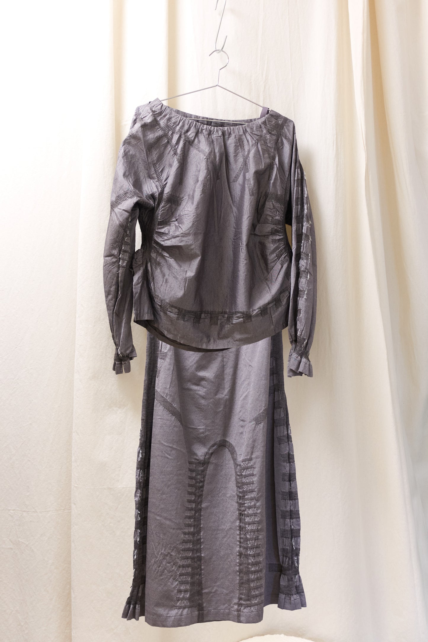 Issey Miyake A.POC two piece skirt set