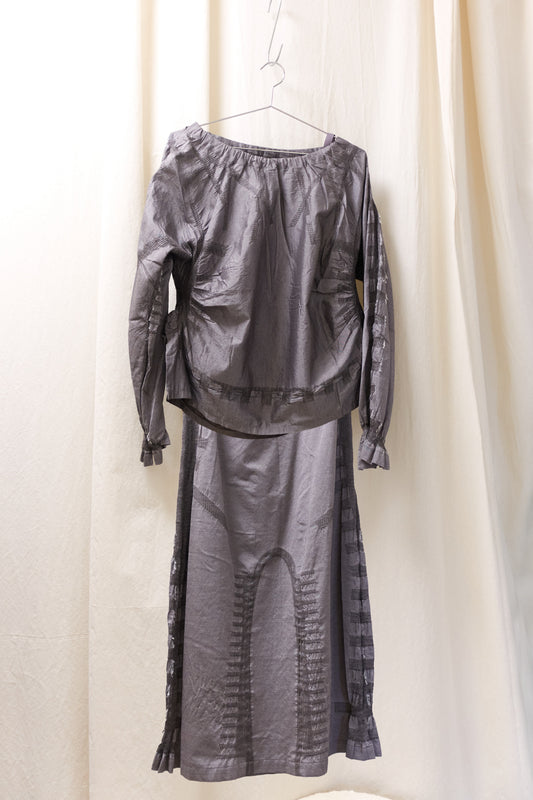 Issey Miyake A.POC two piece skirt set