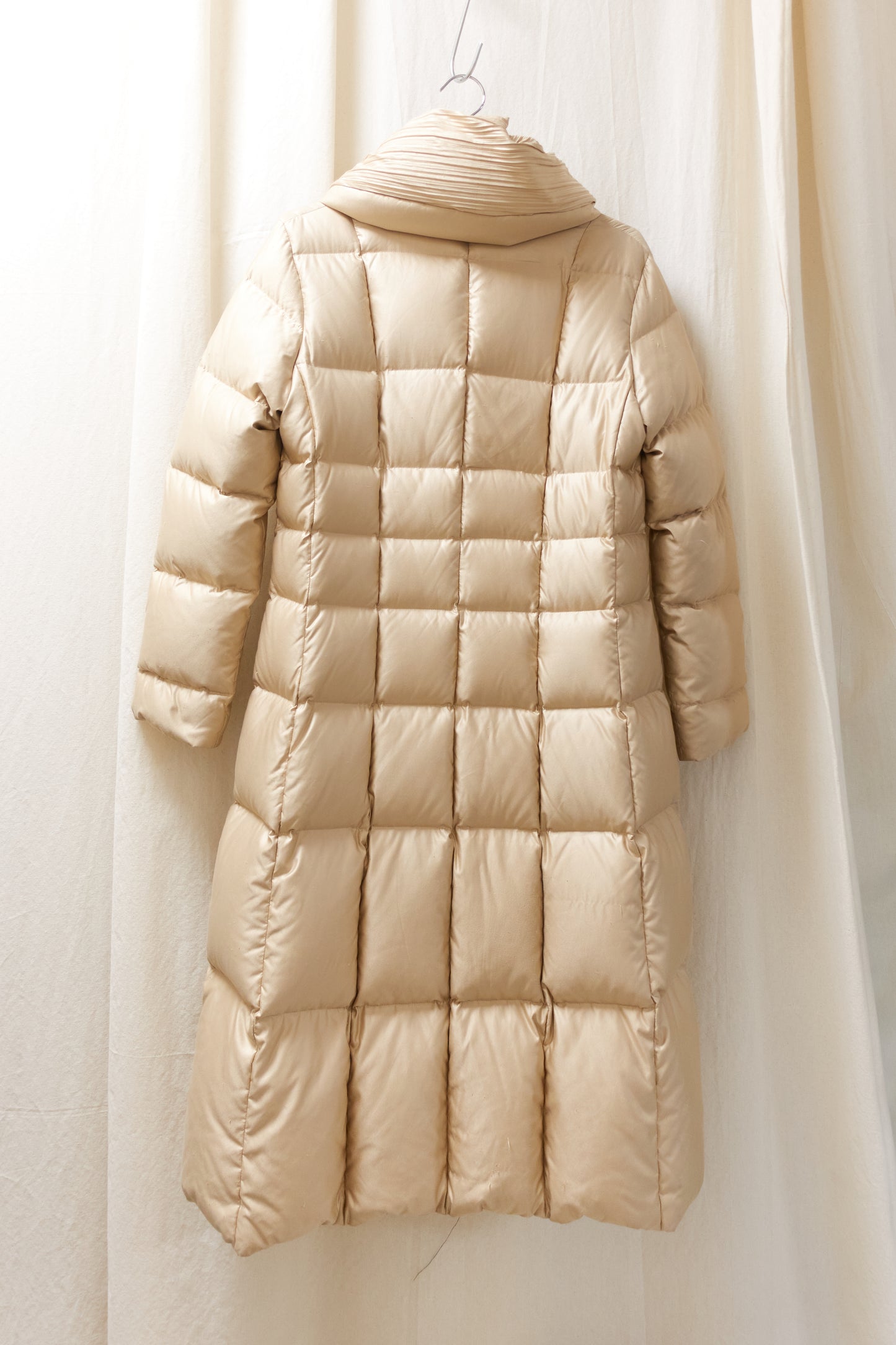 Issey Miyake pleated collar puffer coat