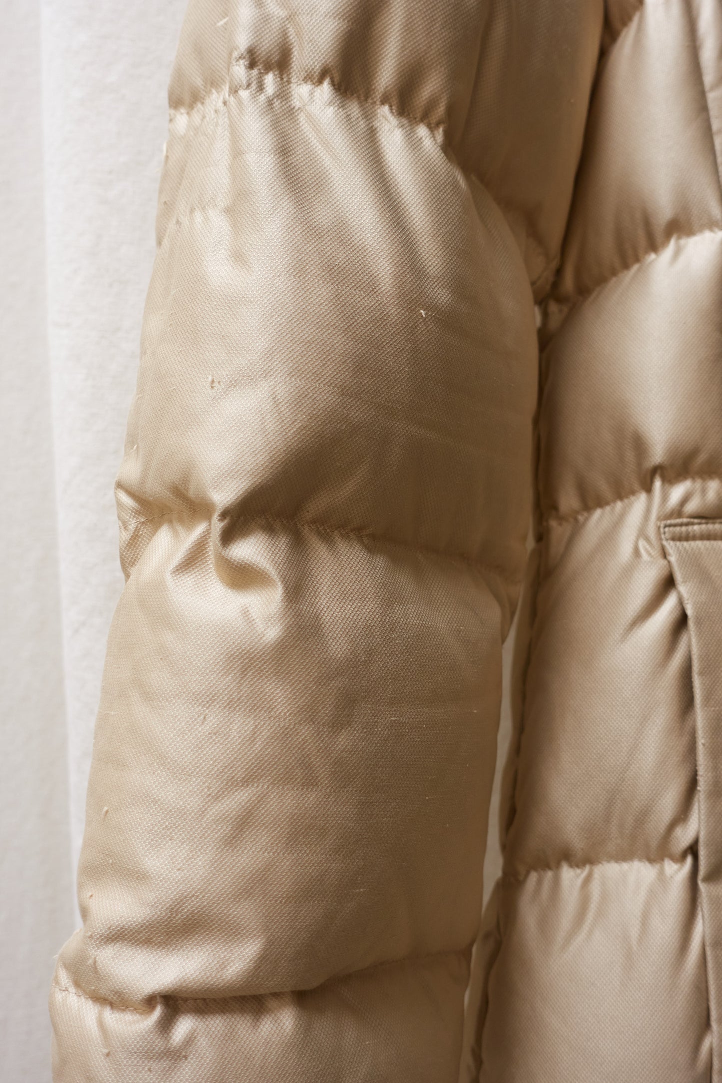 Issey Miyake pleated collar puffer coat