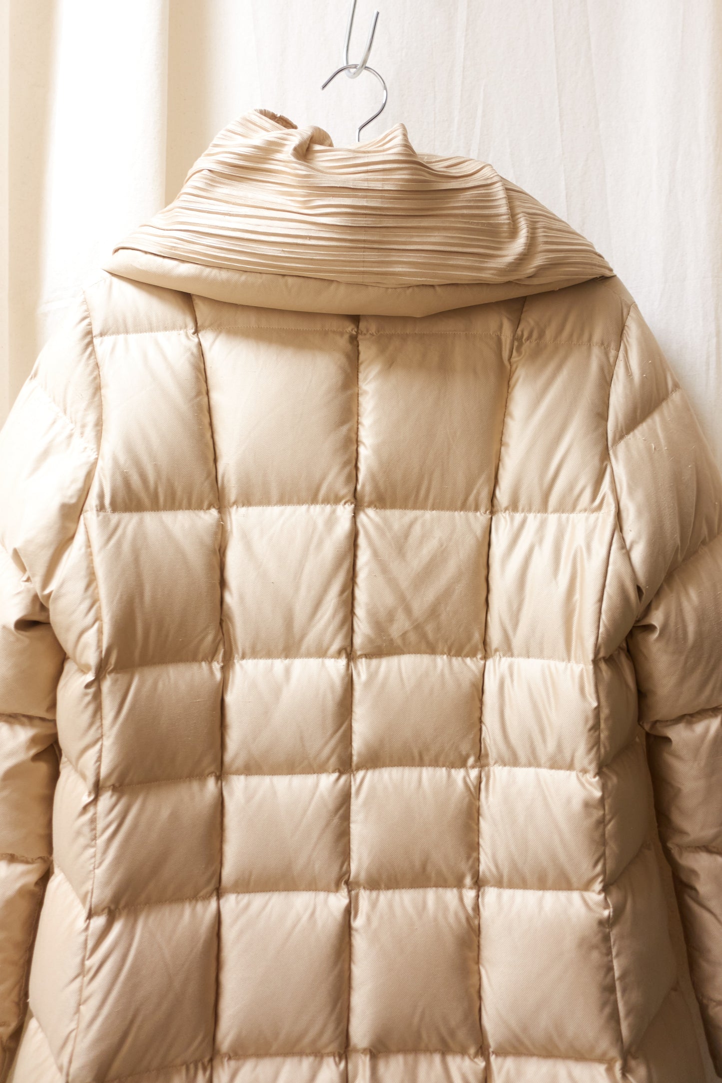 Issey Miyake pleated collar puffer coat