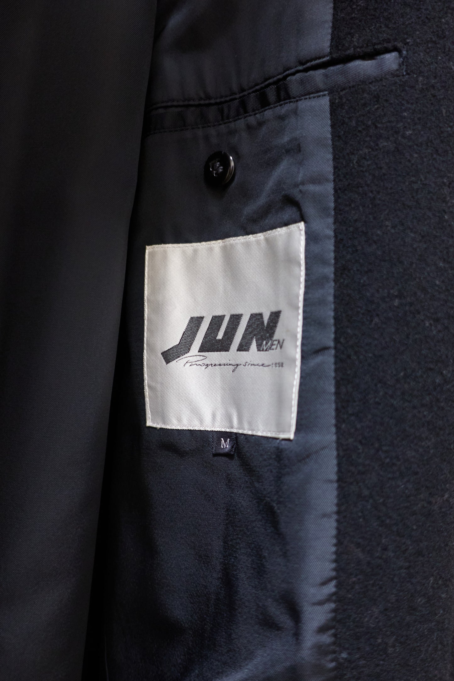 Jun Men long melton wool chester coat