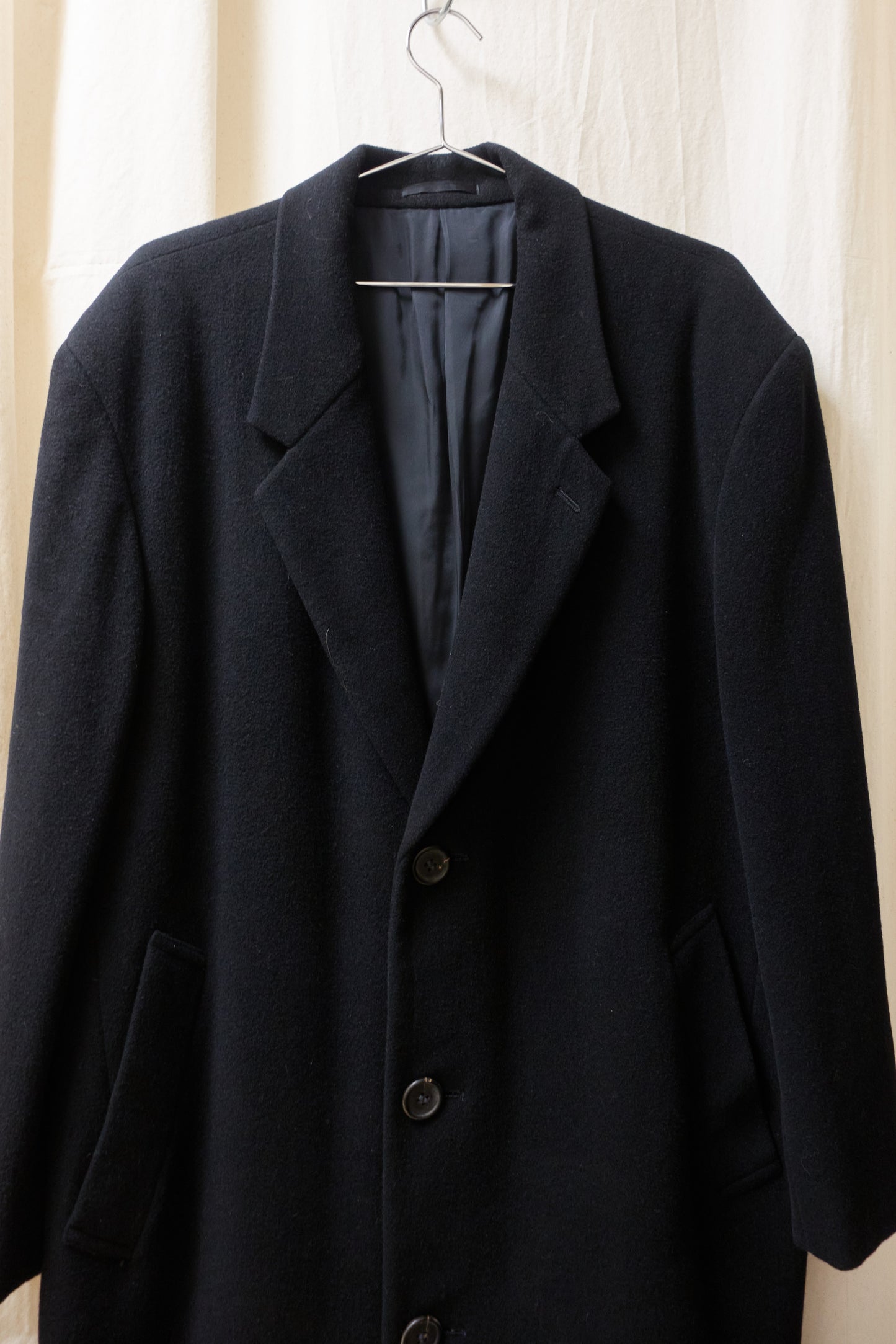 Jun Men long melton wool chester coat