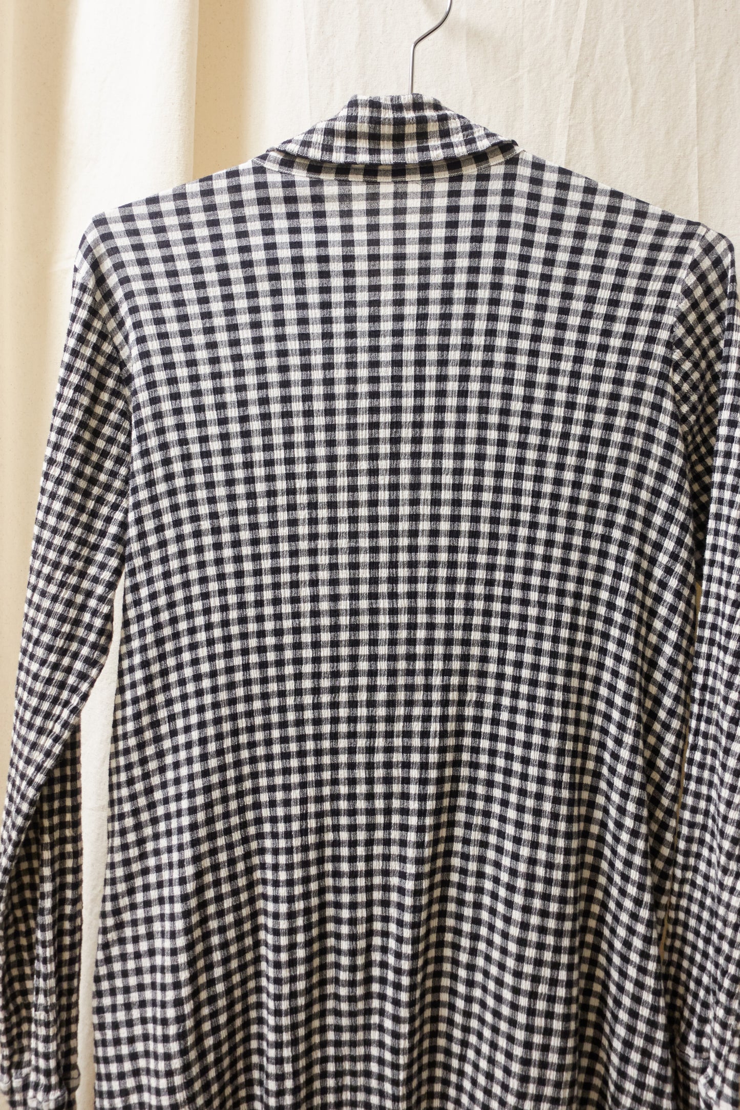 Tsumori Chisato check crinkle longsleeve dress
