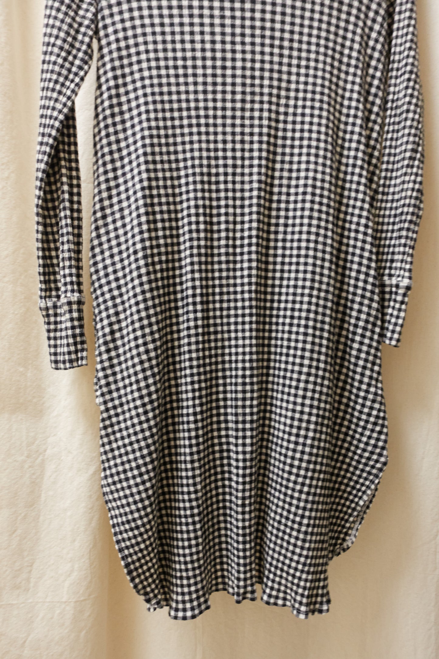 Tsumori Chisato check crinkle longsleeve dress