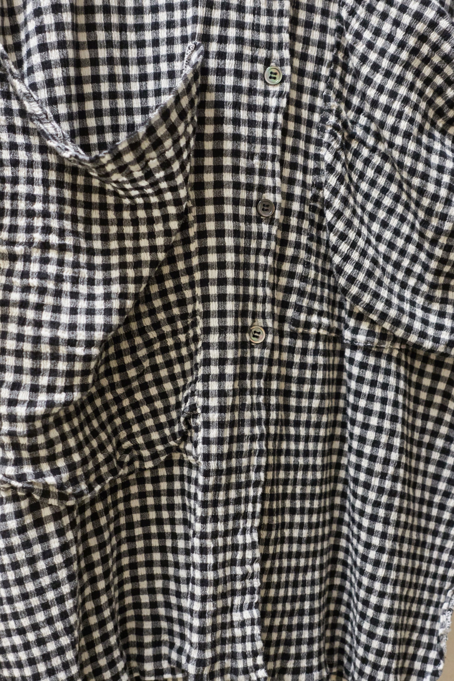 Tsumori Chisato check crinkle longsleeve dress