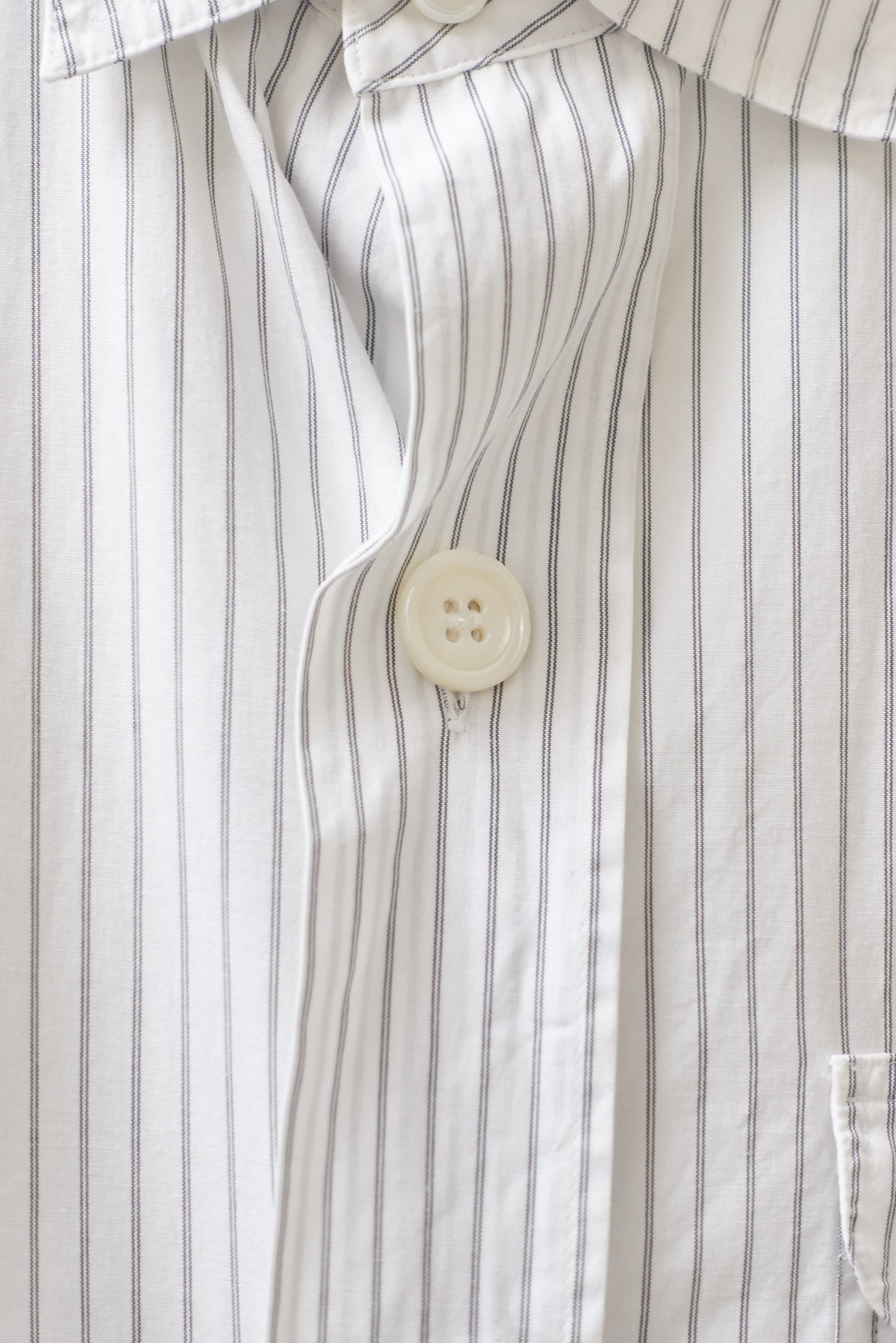Yohji Yamamoto 'The Ginza Story' large button stripe shirt