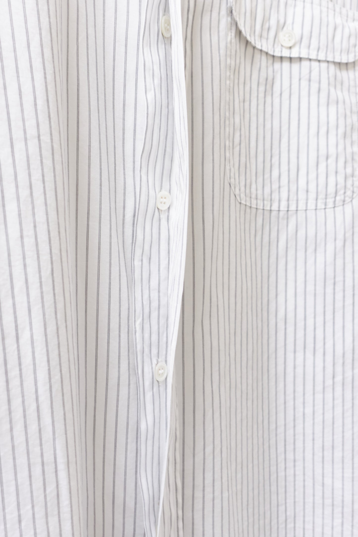 Yohji Yamamoto 'The Ginza Story' large button stripe shirt