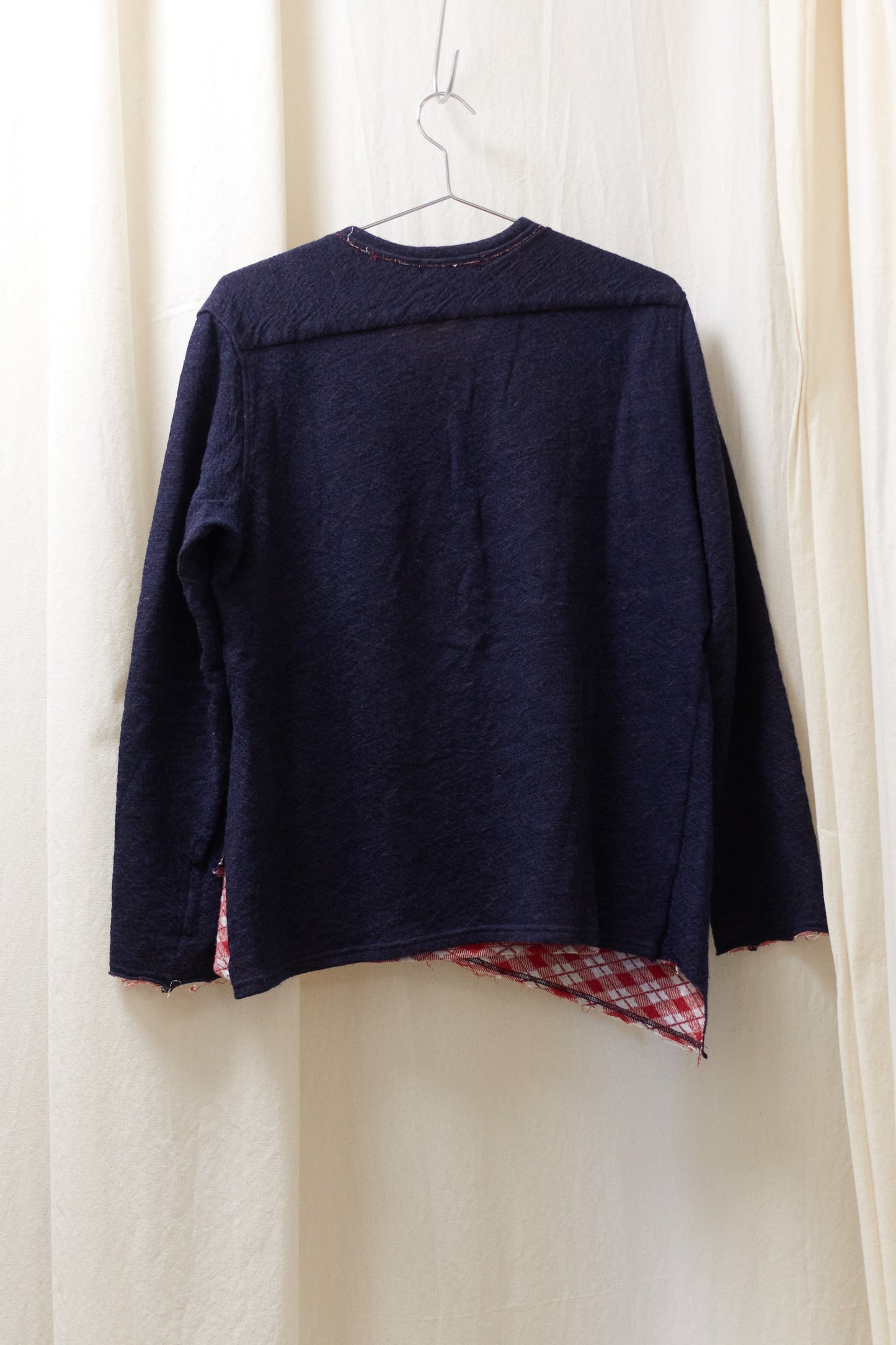 Yohji Yamamoto Y’s deconstructed knit plaid jumper