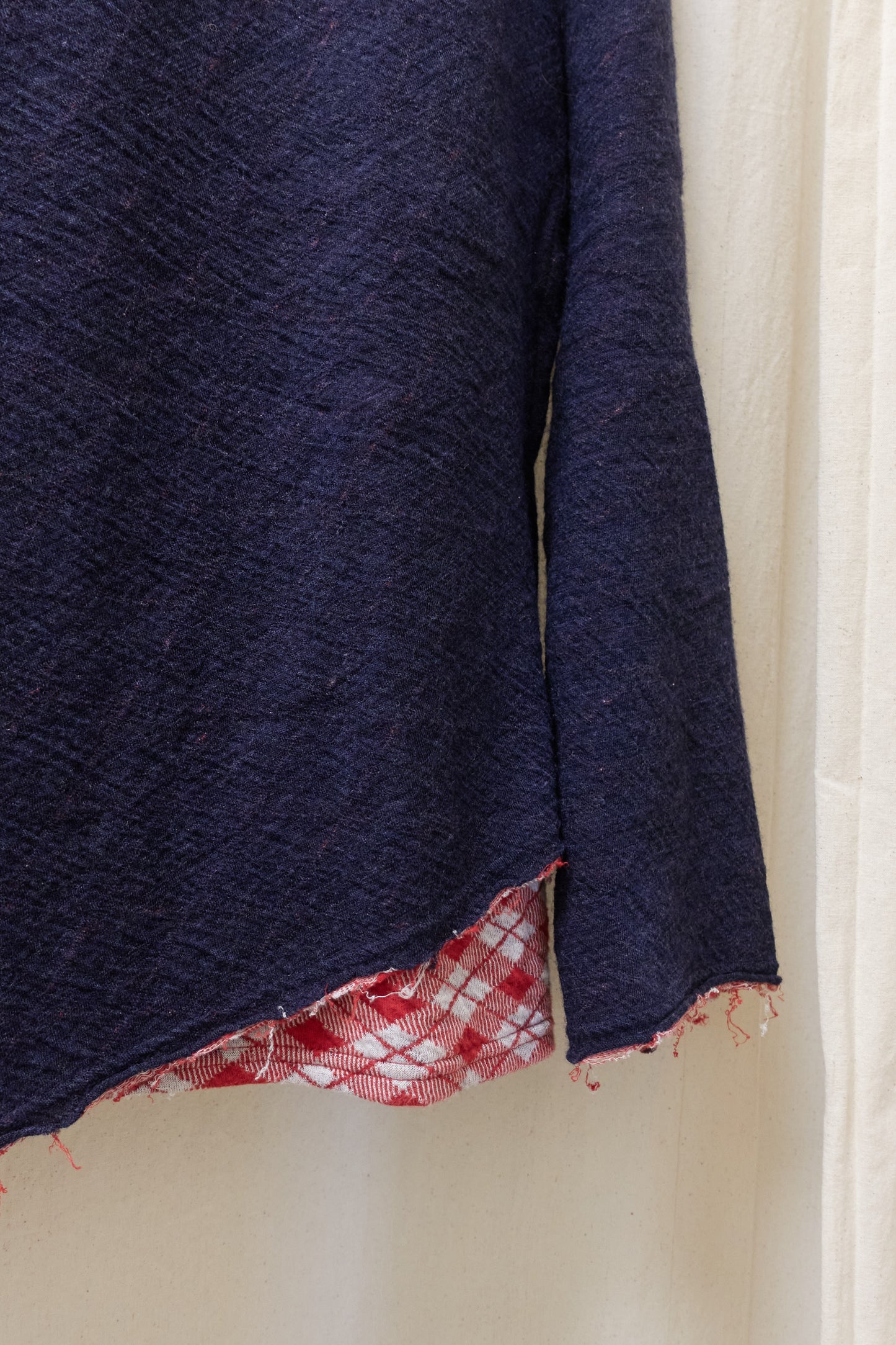 Yohji Yamamoto Y’s deconstructed knit plaid jumper