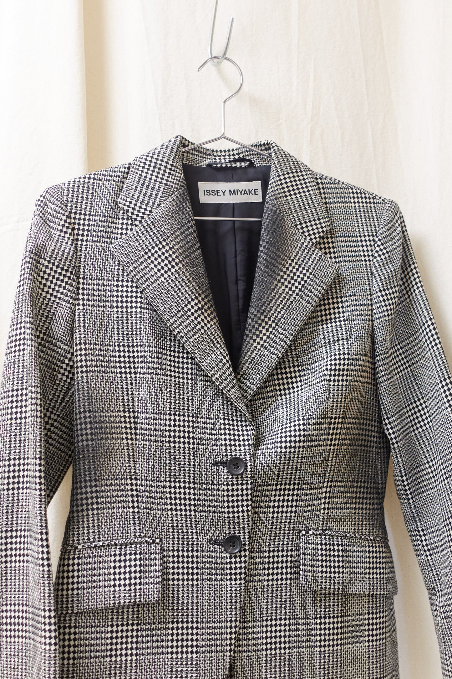 Issey Miyake c.1990s trouser suit with dyed black sections