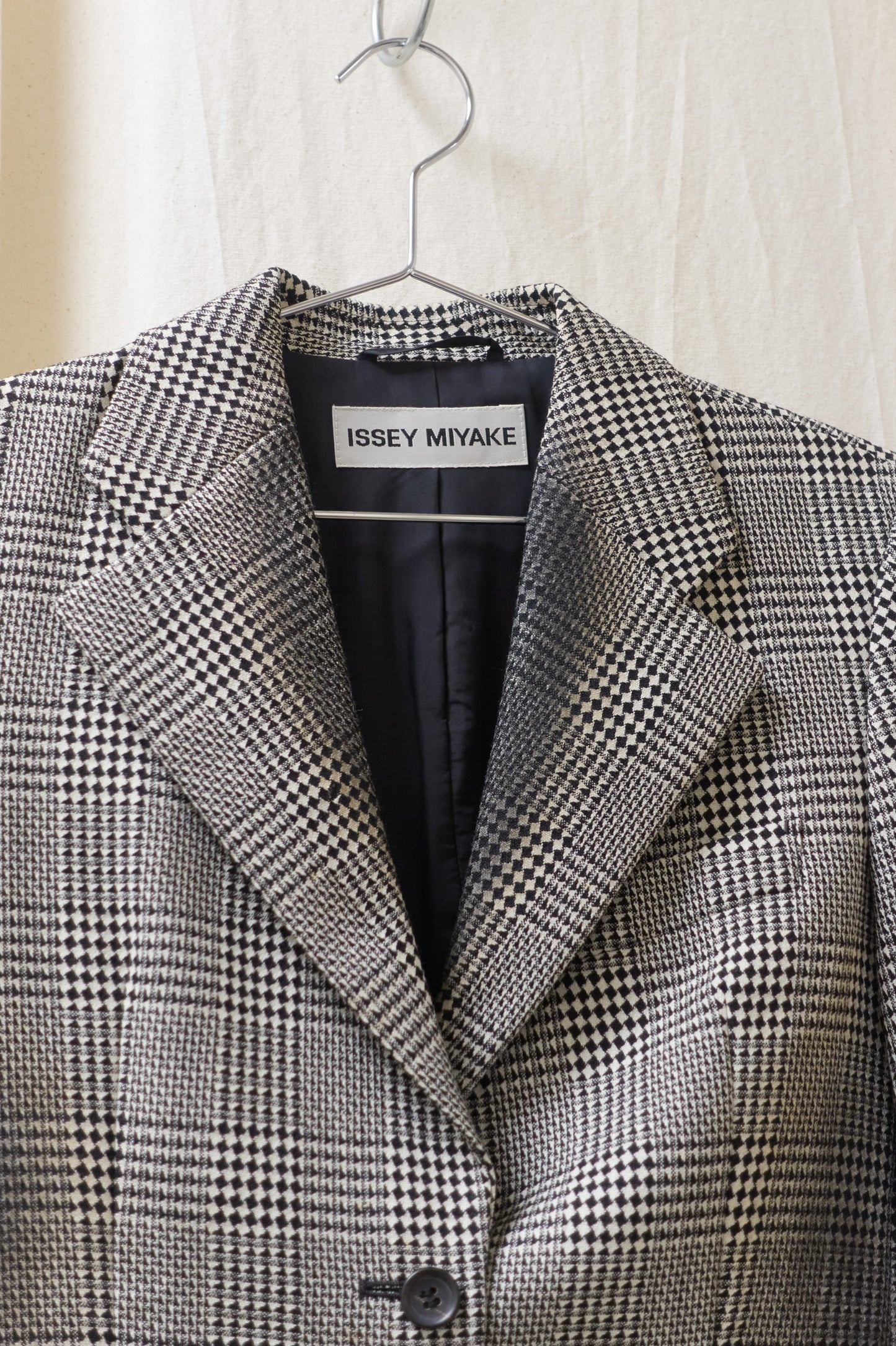 Issey Miyake c.1990s trouser suit with dyed black sections