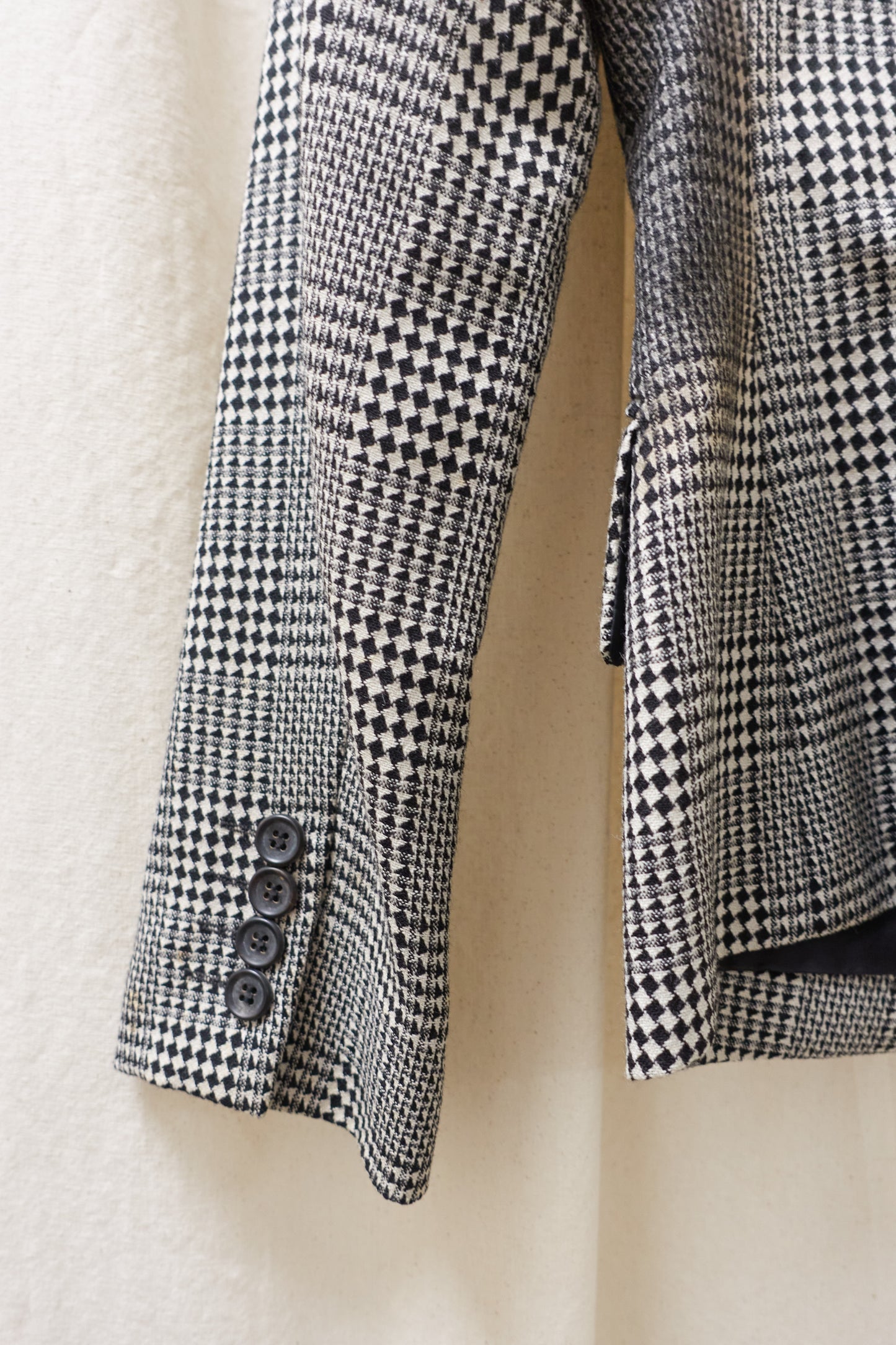 Issey Miyake c.1990s trouser suit with dyed black sections