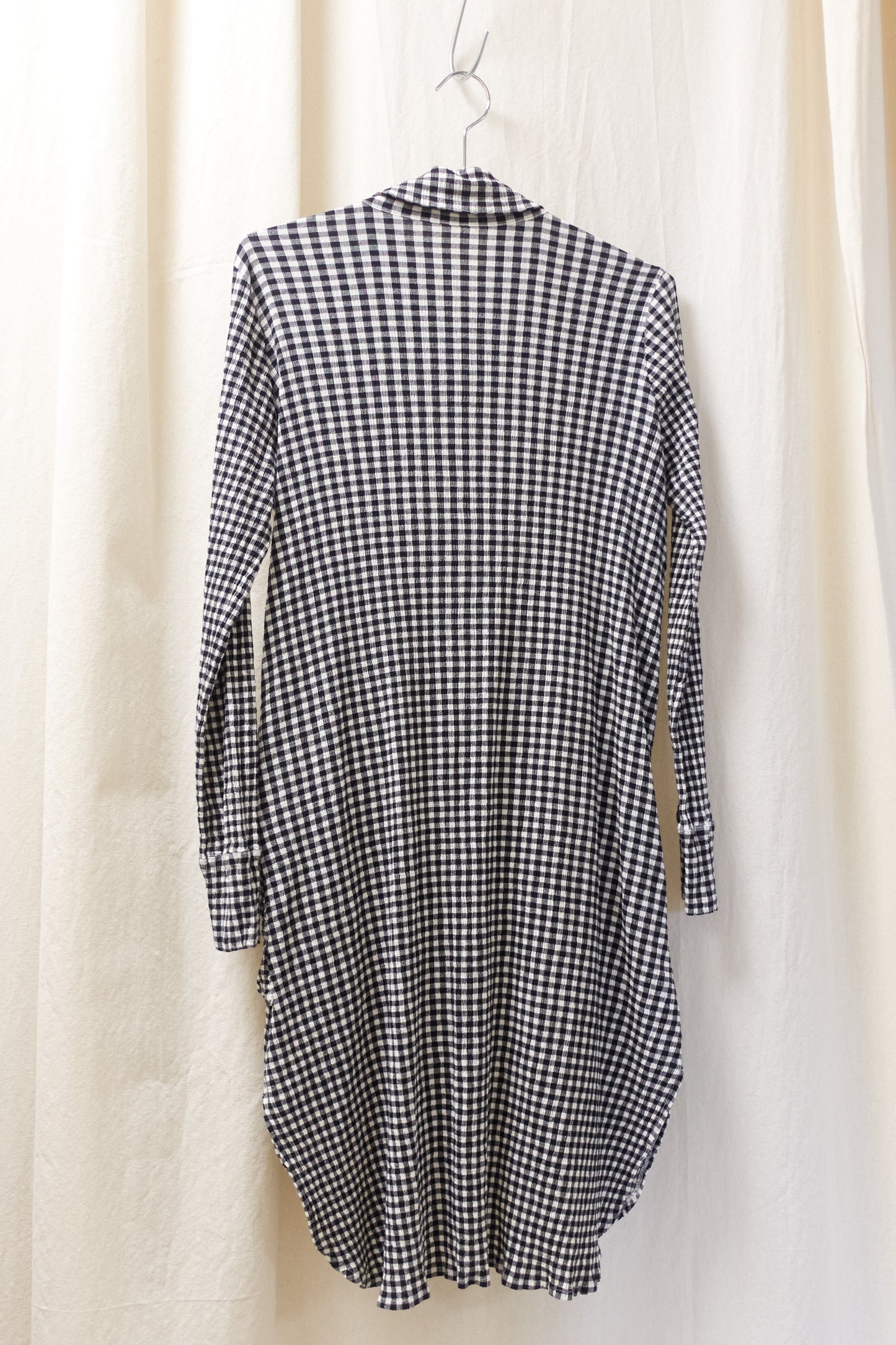Tsumori Chisato check crinkle longsleeve dress