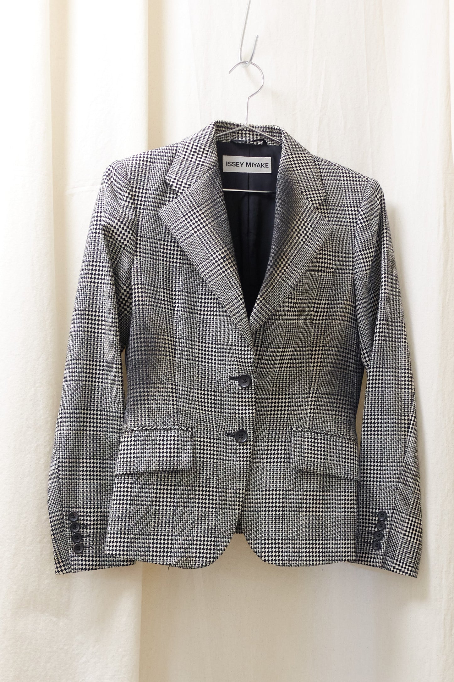 Issey Miyake c.1990s trouser suit with dyed black sections