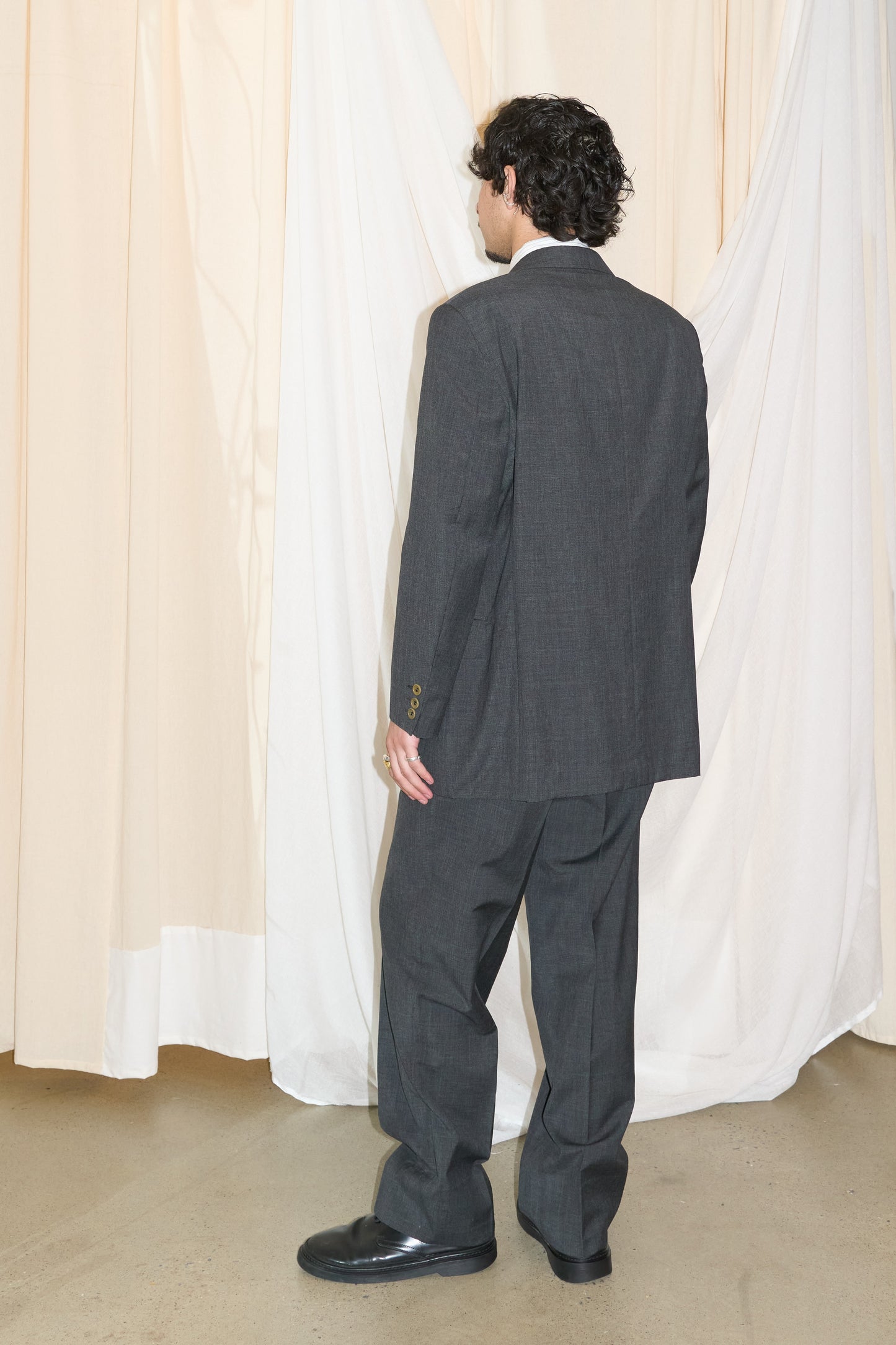 Kenzo Homme 1990s grey three button suit