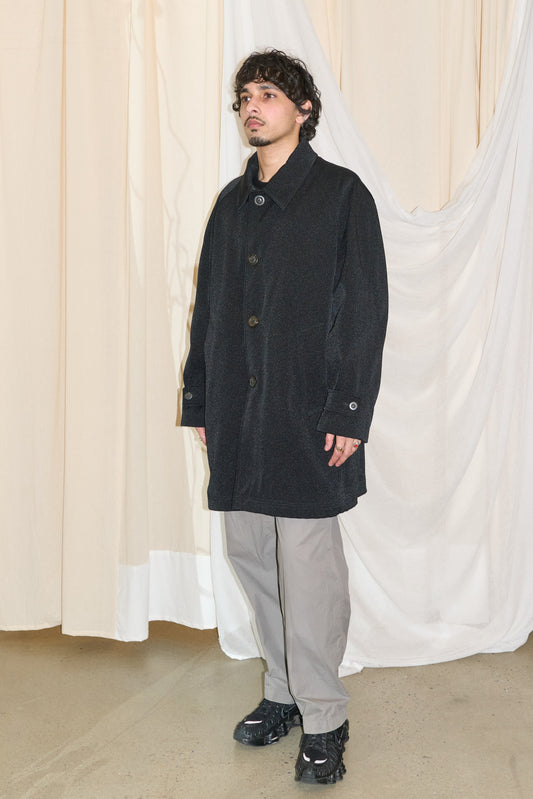 Kenzo Homme 1990s ballistic nylon quilted car coat