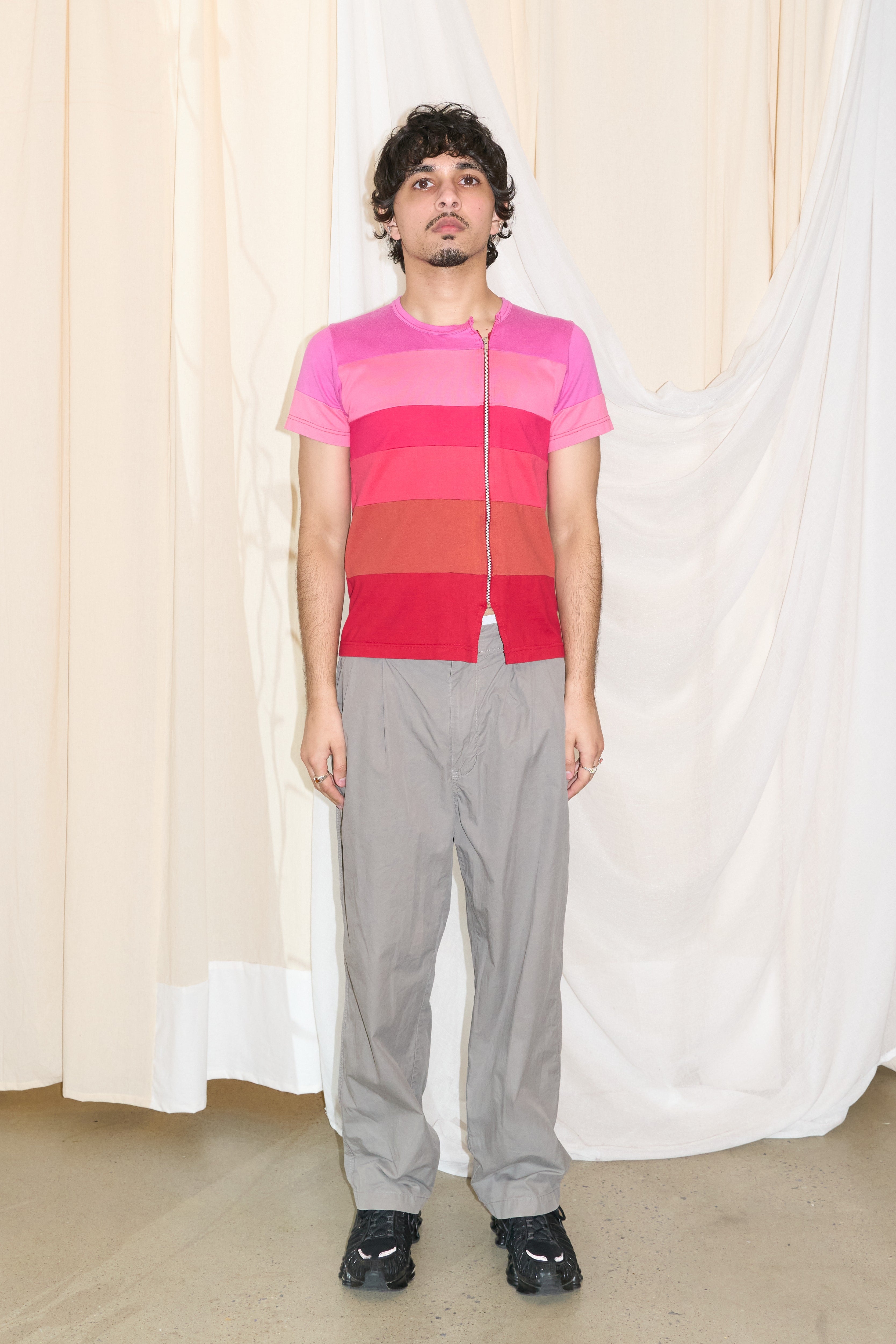 Robe de Chambre Comme des Garcons multi panel zip t-shirt – shop pond