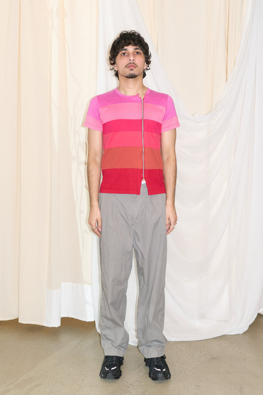 Robe de Chambre Comme des Garcons multi panel zip t-shirt