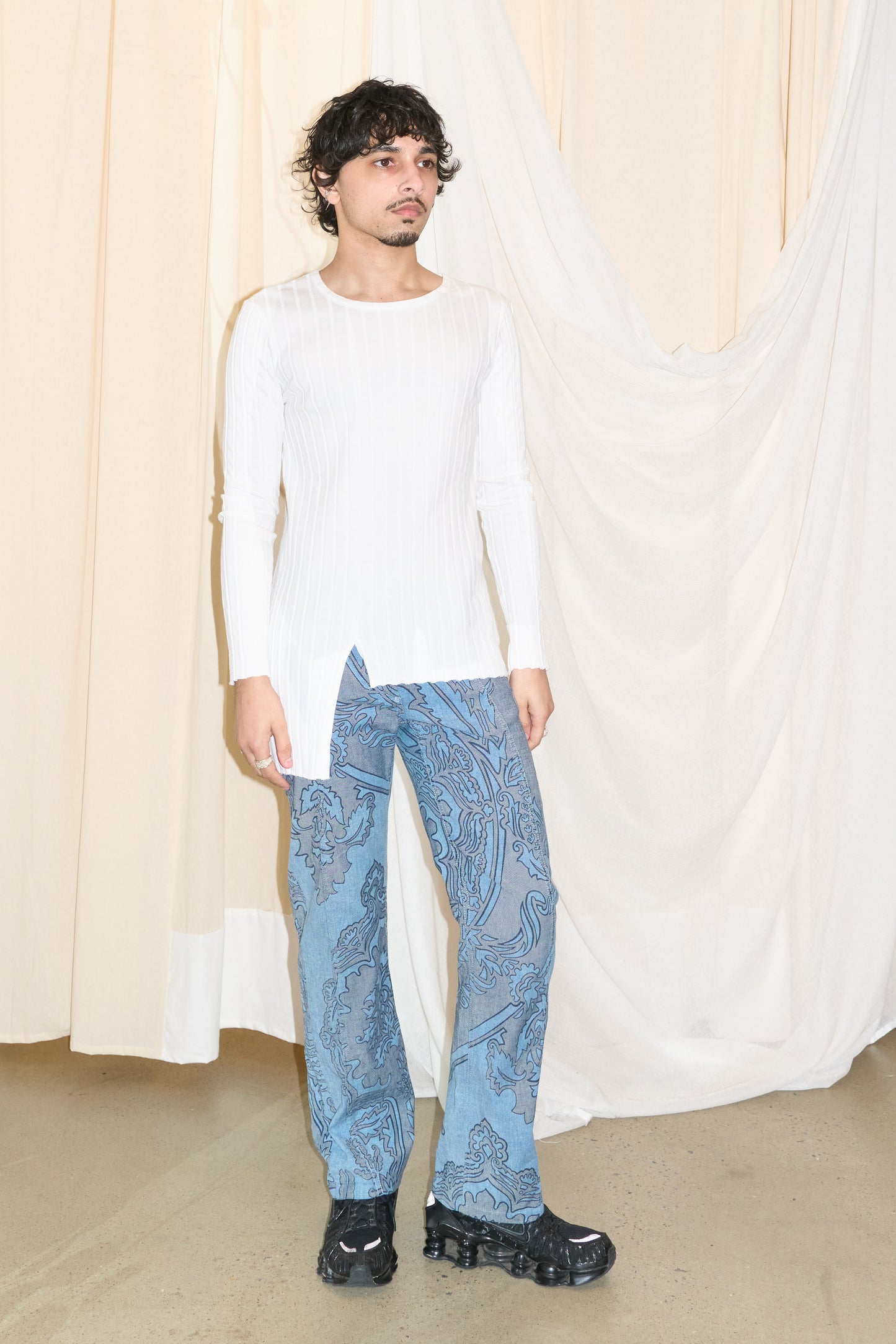 Vivienne Westwood Anglomania denim damask trousers