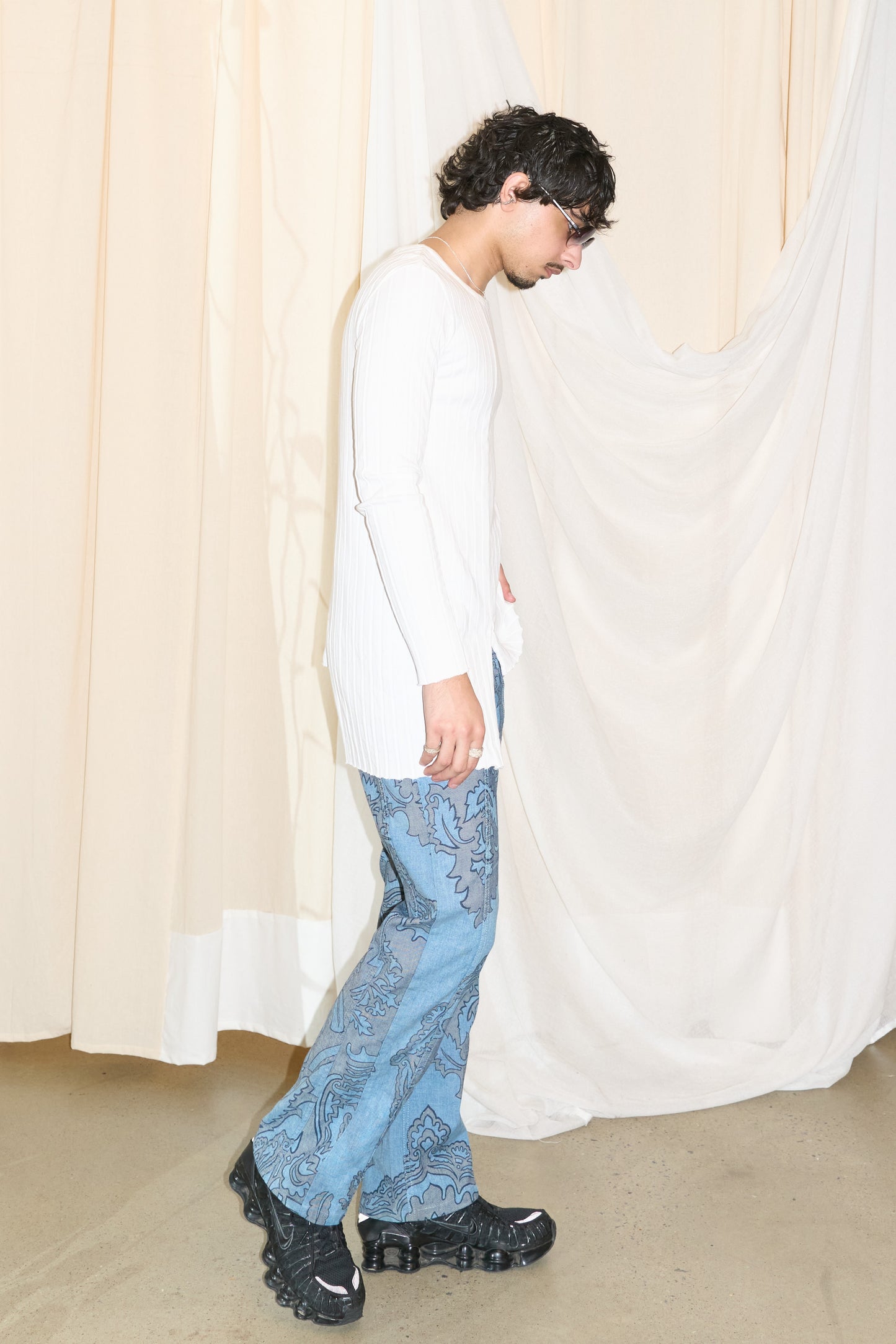 Vivienne Westwood Anglomania denim damask trousers