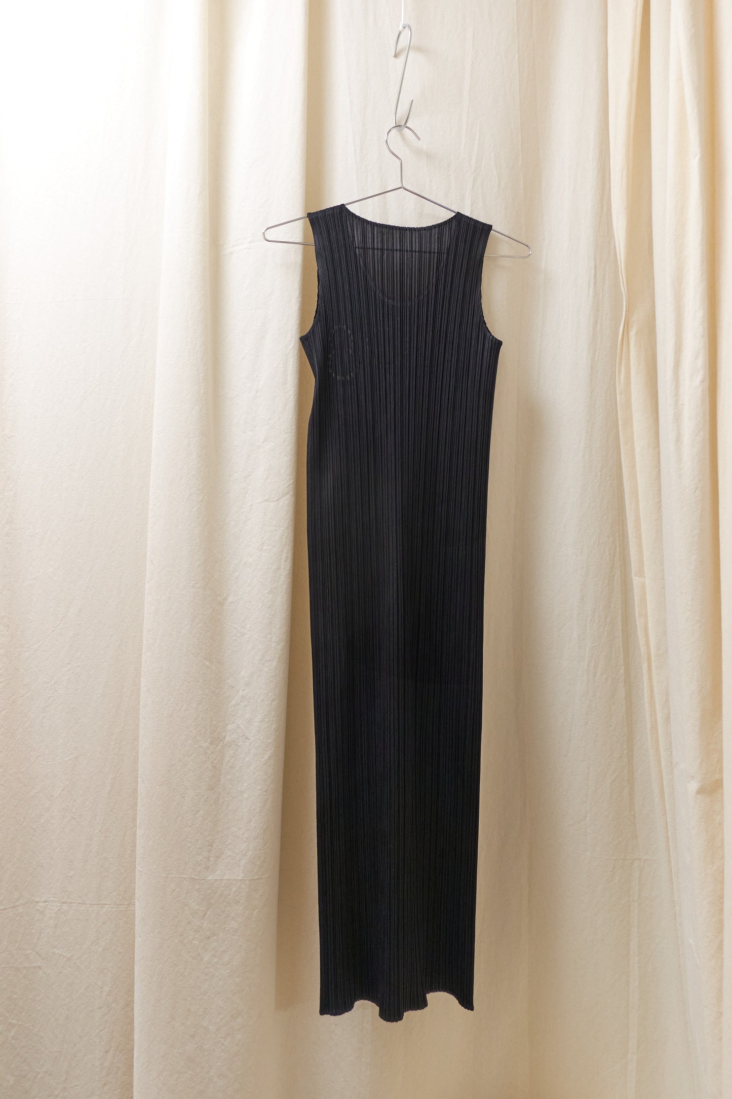 Issey Miyake Pleats Please cutout '1998' black pleated dress