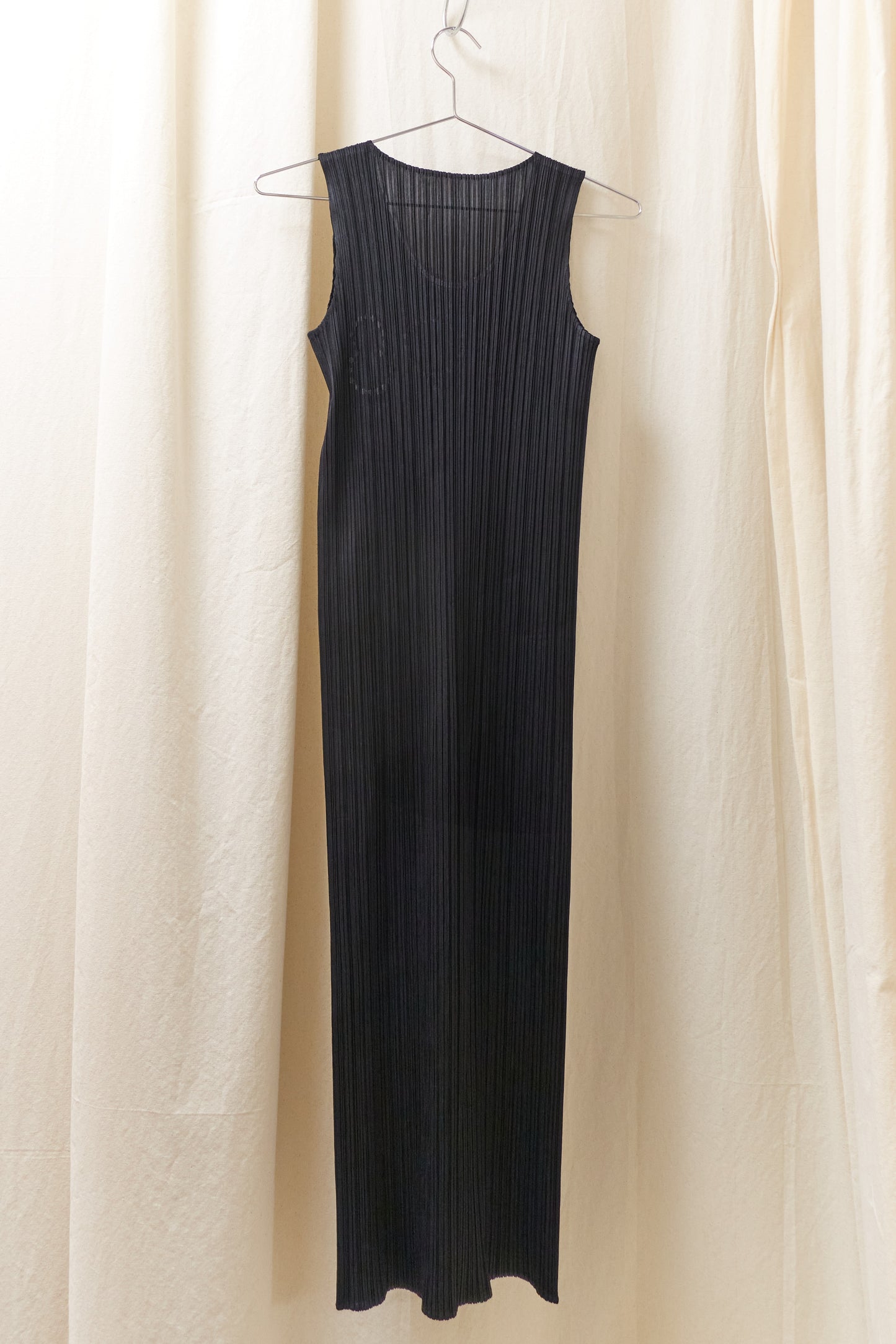 Issey Miyake Pleats Please cutout '1998' black pleated dress