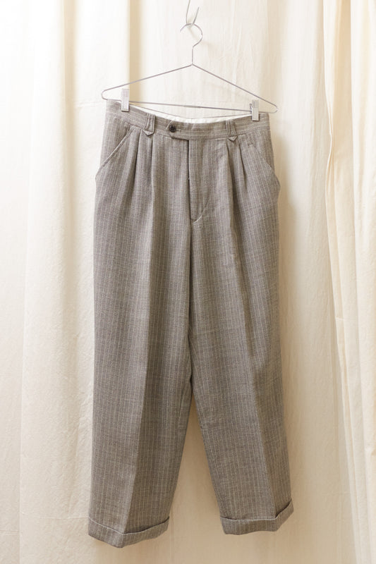 Christian Dior Monsieur striped pleated slacks