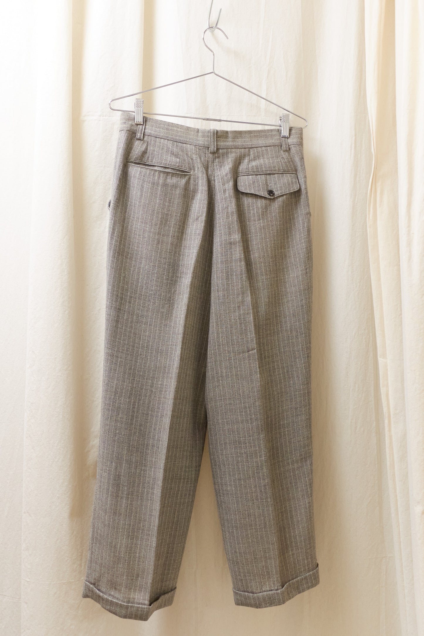 Christian Dior Monsieur striped pleated slacks