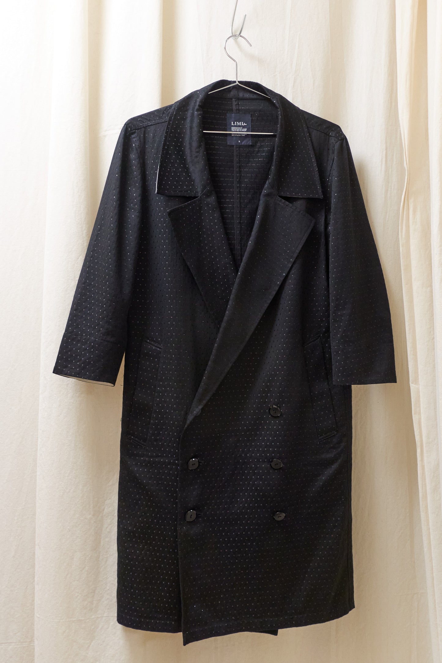 Limi Feu sparkly lightweight double breasted coat