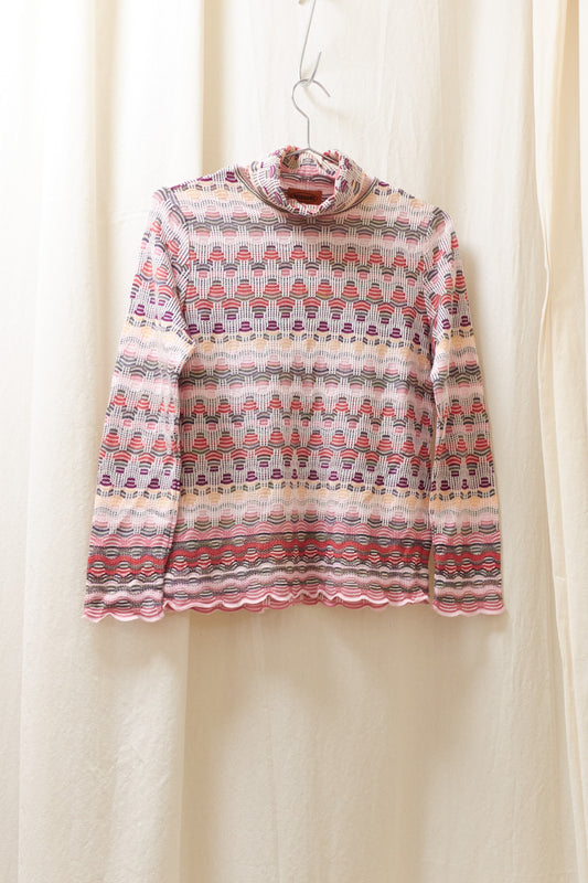 Missoni multicolour textural knit turtleneck