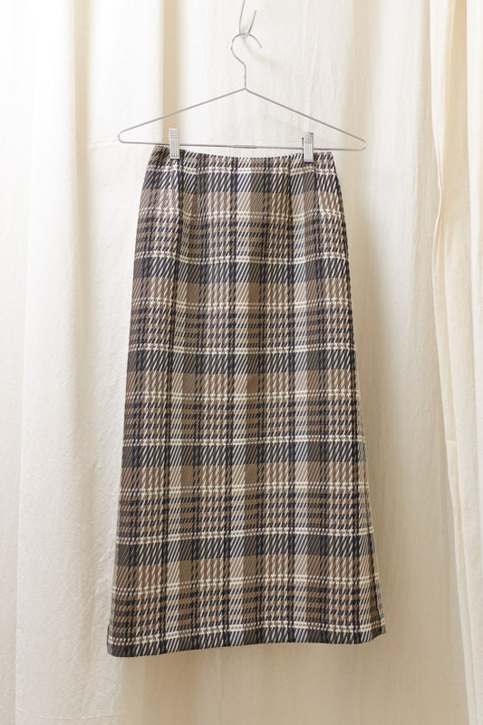 Tricot Comme des Garcons 1996 'plaid' midi skirt