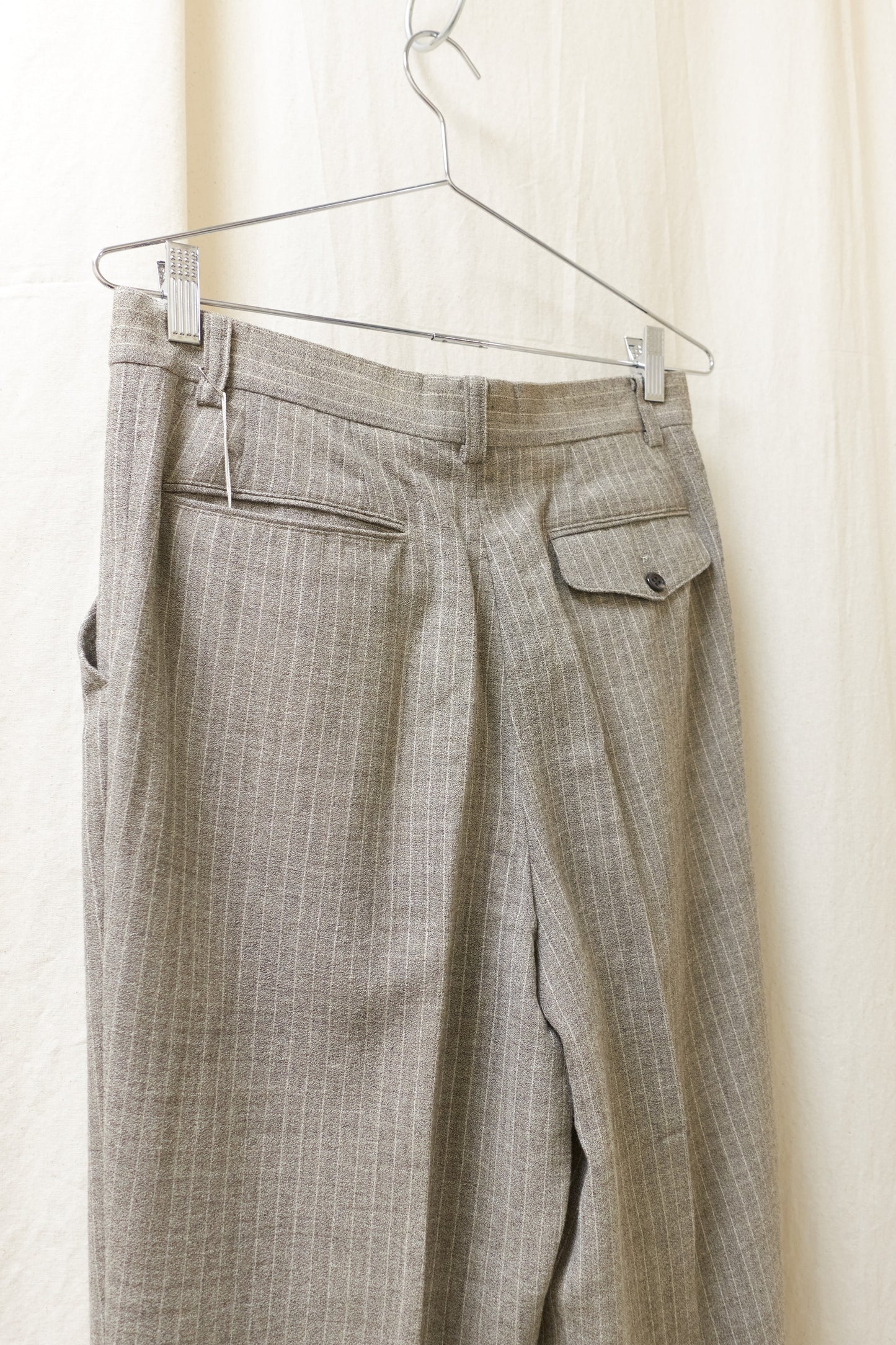 Christian Dior Monsieur striped pleated slacks