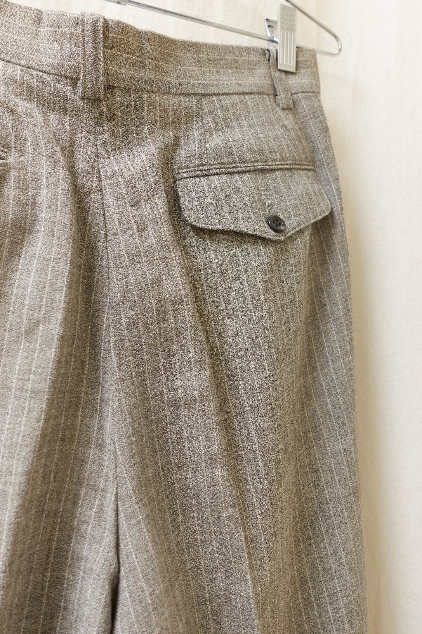 Christian Dior Monsieur striped pleated slacks