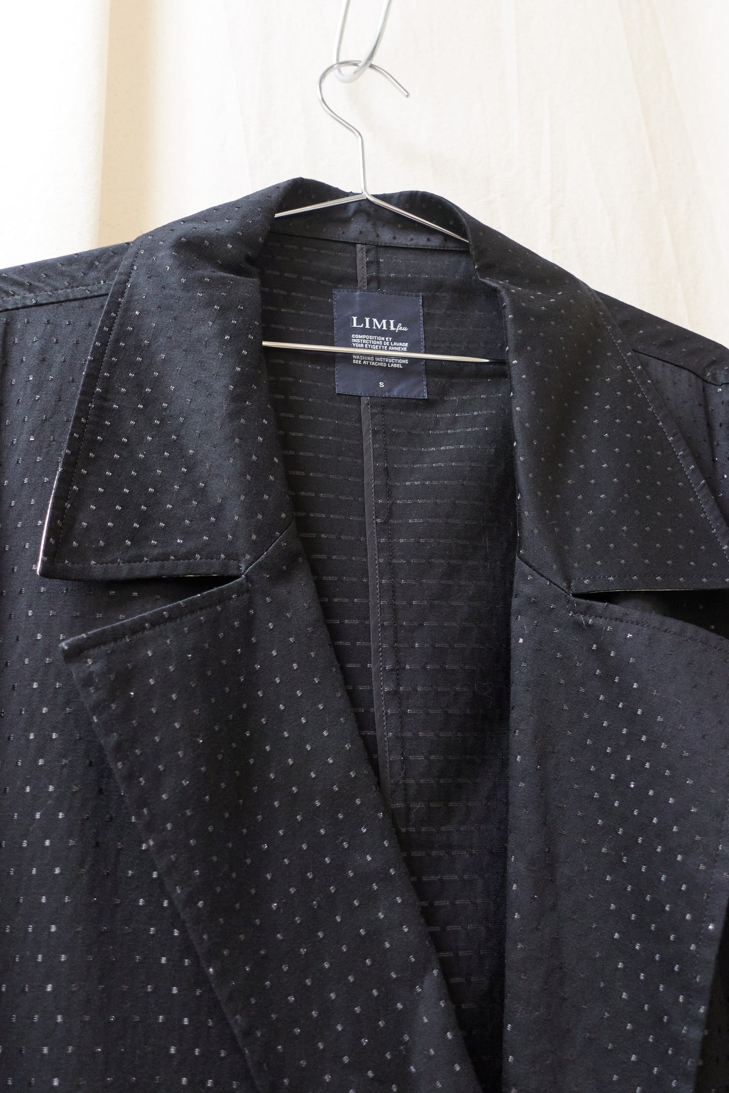 Limi Feu sparkly lightweight double breasted coat