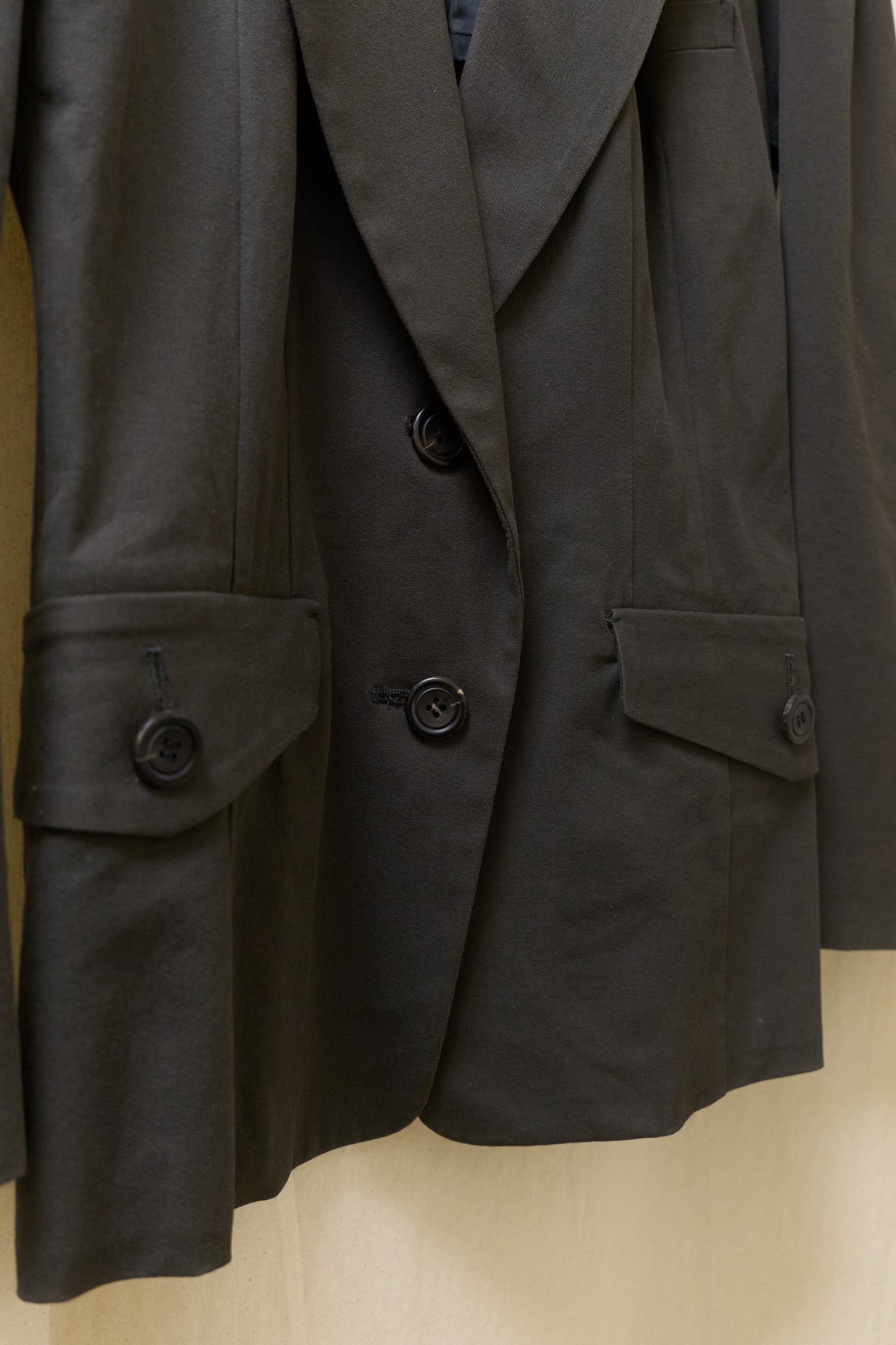 Issey Miyake 1998 cinched waist two button blazer