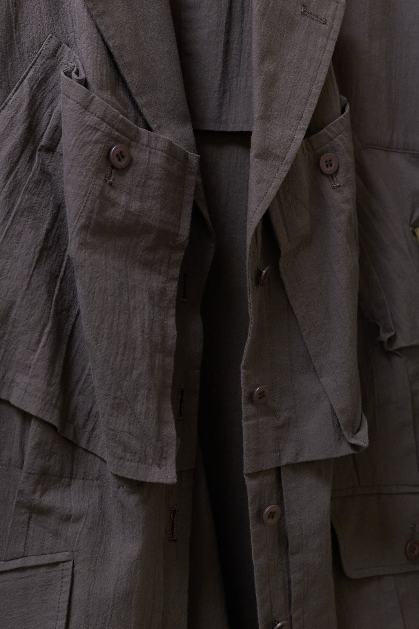 Issey Miyake 1998 lightweight textured jacket with cargo pockets