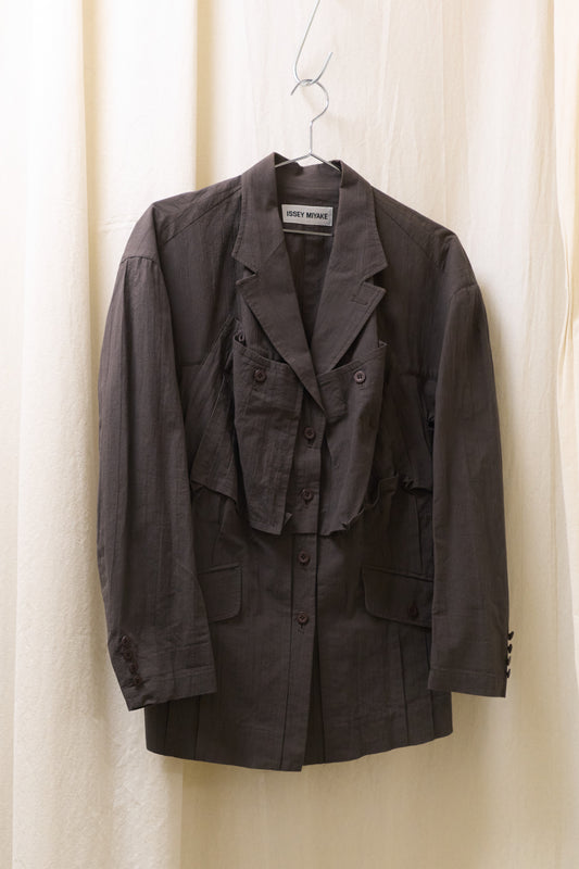 Issey Miyake 1998 lightweight textured jacket with cargo pockets