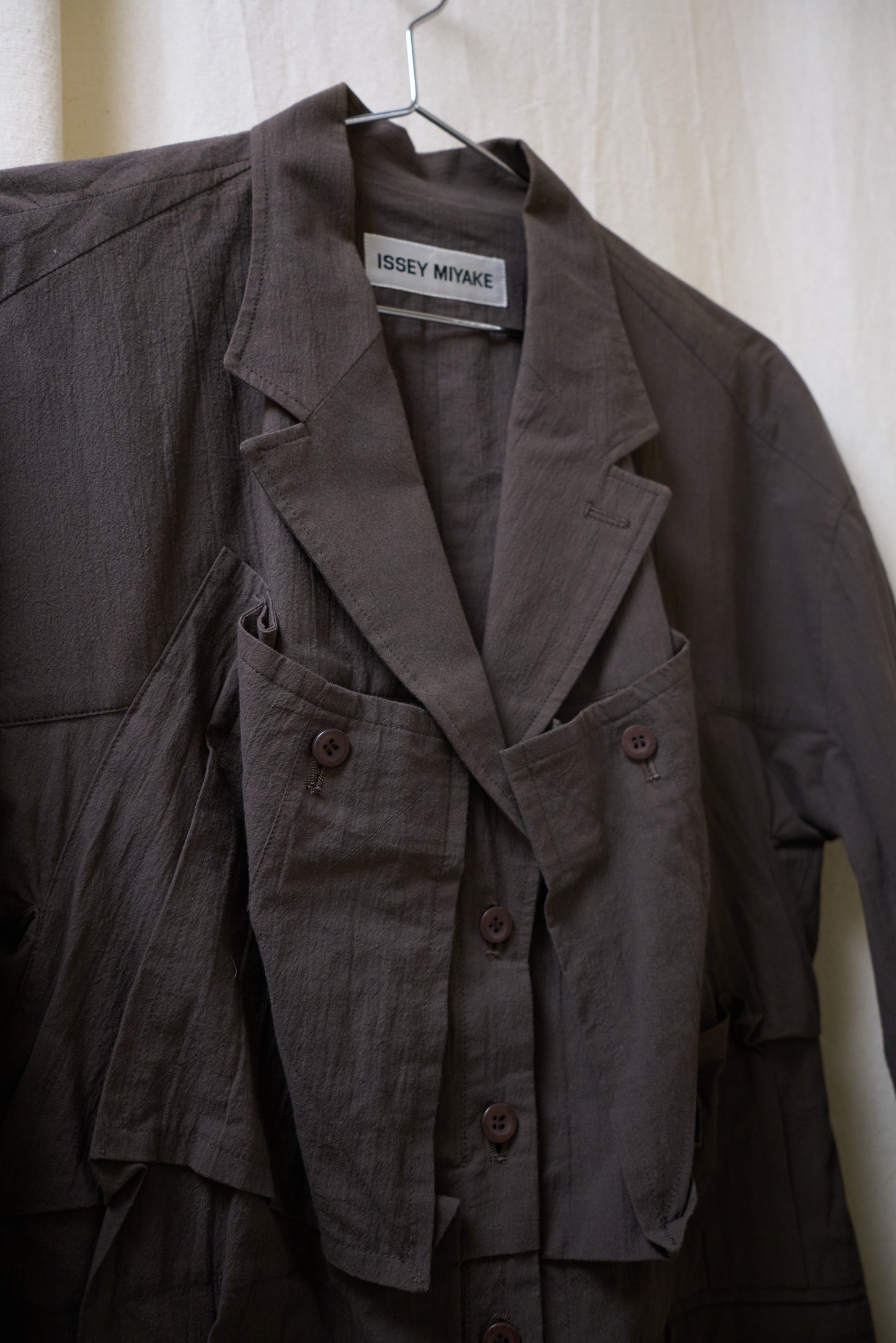Issey Miyake 1998 lightweight textured jacket with cargo pockets