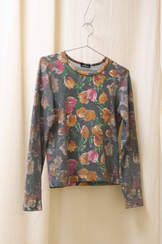 Tricot Comme des Garcons 2001 floral print longsleeve  t-shirt