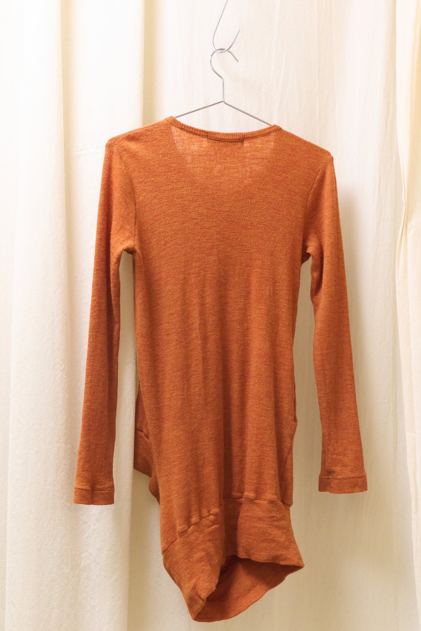 Yohji Yamamoto +Noir orange knit cardigan with opening