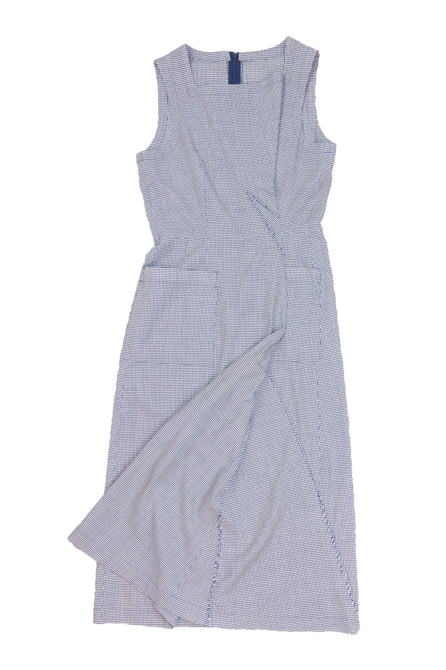 Tricot Comme des Garçons distorted asymmetrical gingham dress